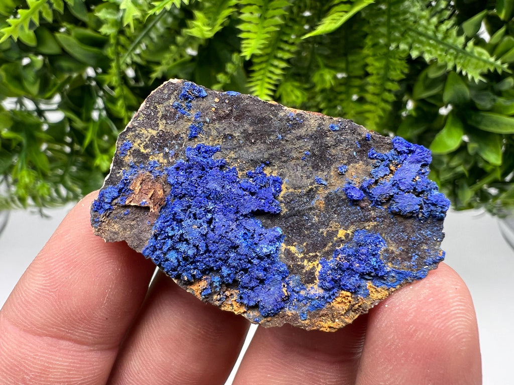 Moroccan Azurite & Malachite Mineral Specimen: Blue Crystal Decor