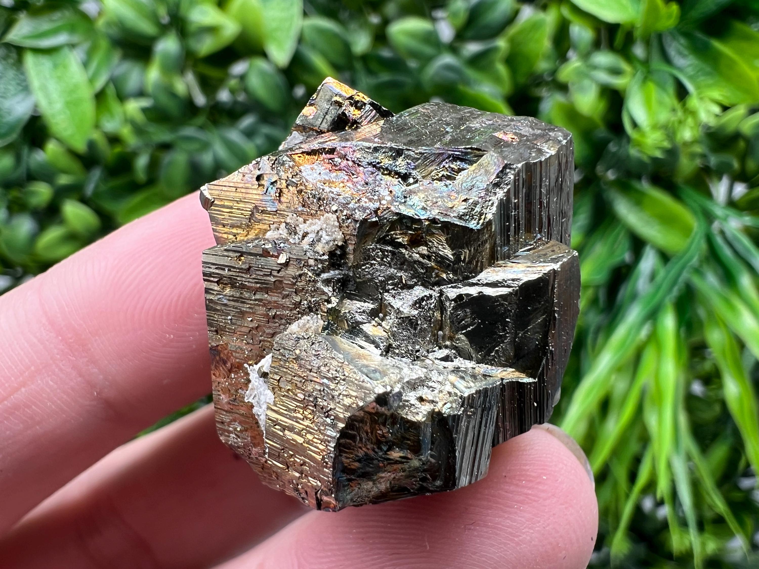 Wonderful Rainbow Pyrite whit Calcite,natural minerals souvenir Crystal,collection stone,rare minerals,home decor,Borieva Bulgaria