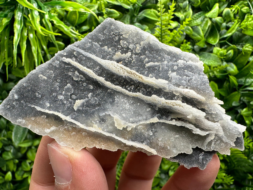 Blue Chalcedony Quartz with Chlorite Inclusions, Bulgaria Crystal Decor