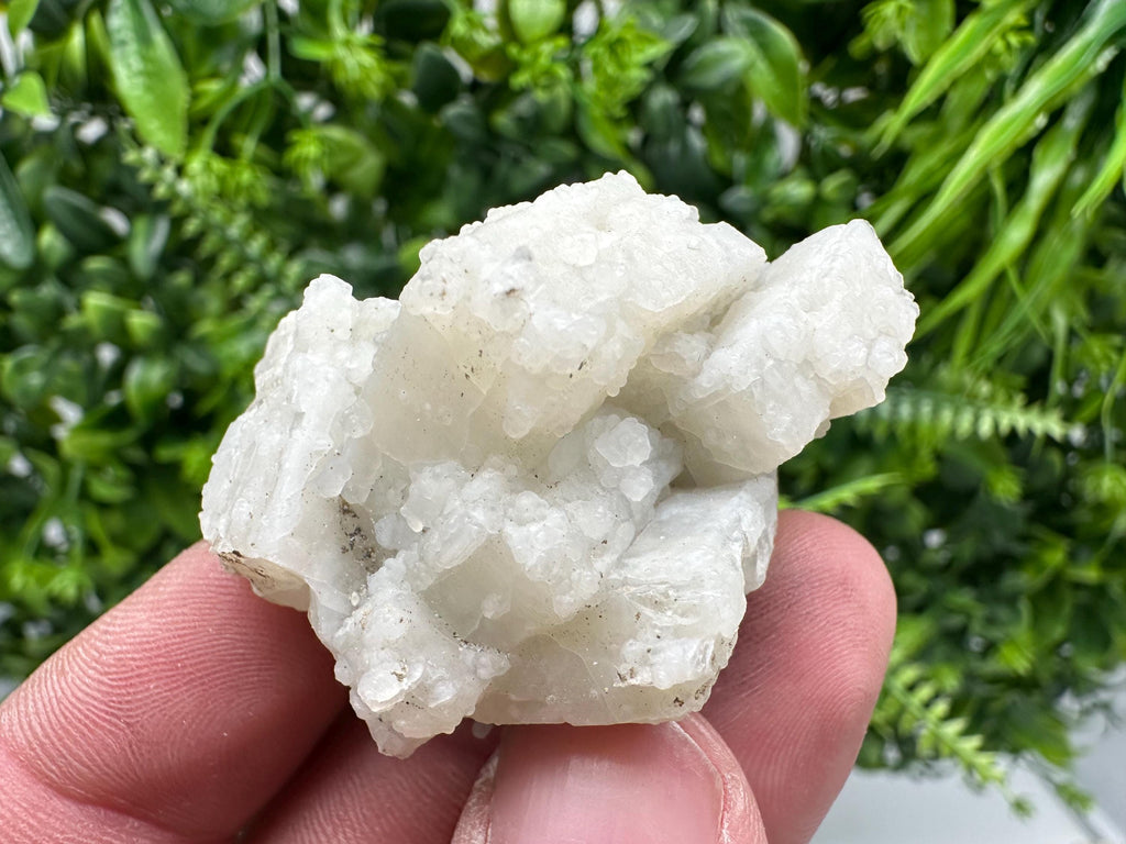 Rare Fluorescent Calcite after Barite on Chalcedony - Androvo, Bulgaria