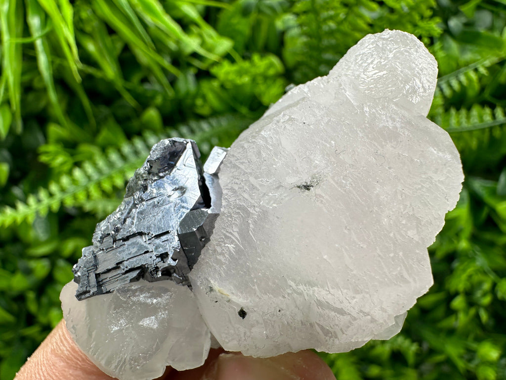 Fluorescent Calcite with Galena, Borieva Mine Crystal, Bulgaria