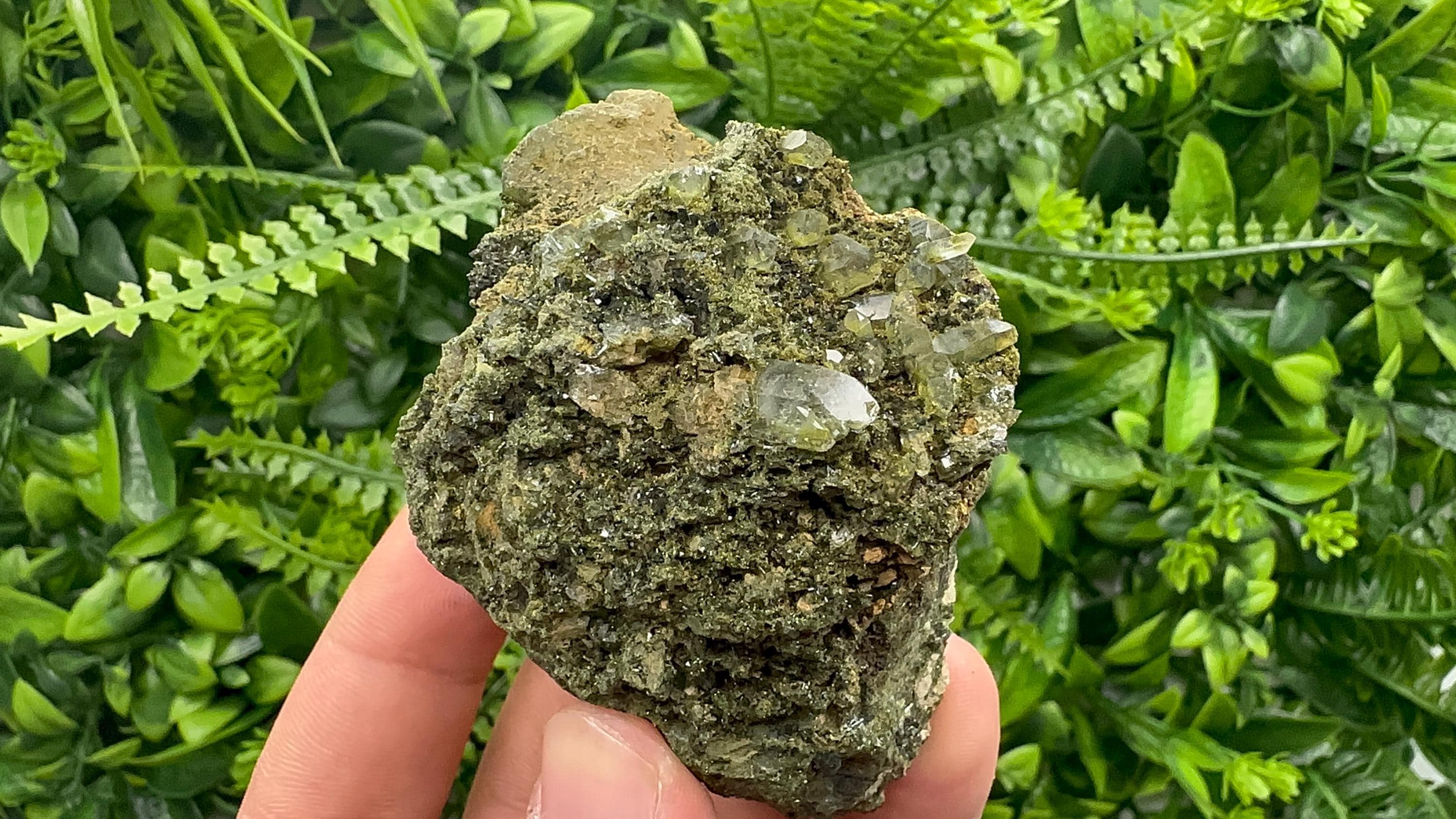 Rainbow Epidote with Quartz, Hakkari Turkey Mineral Specimen