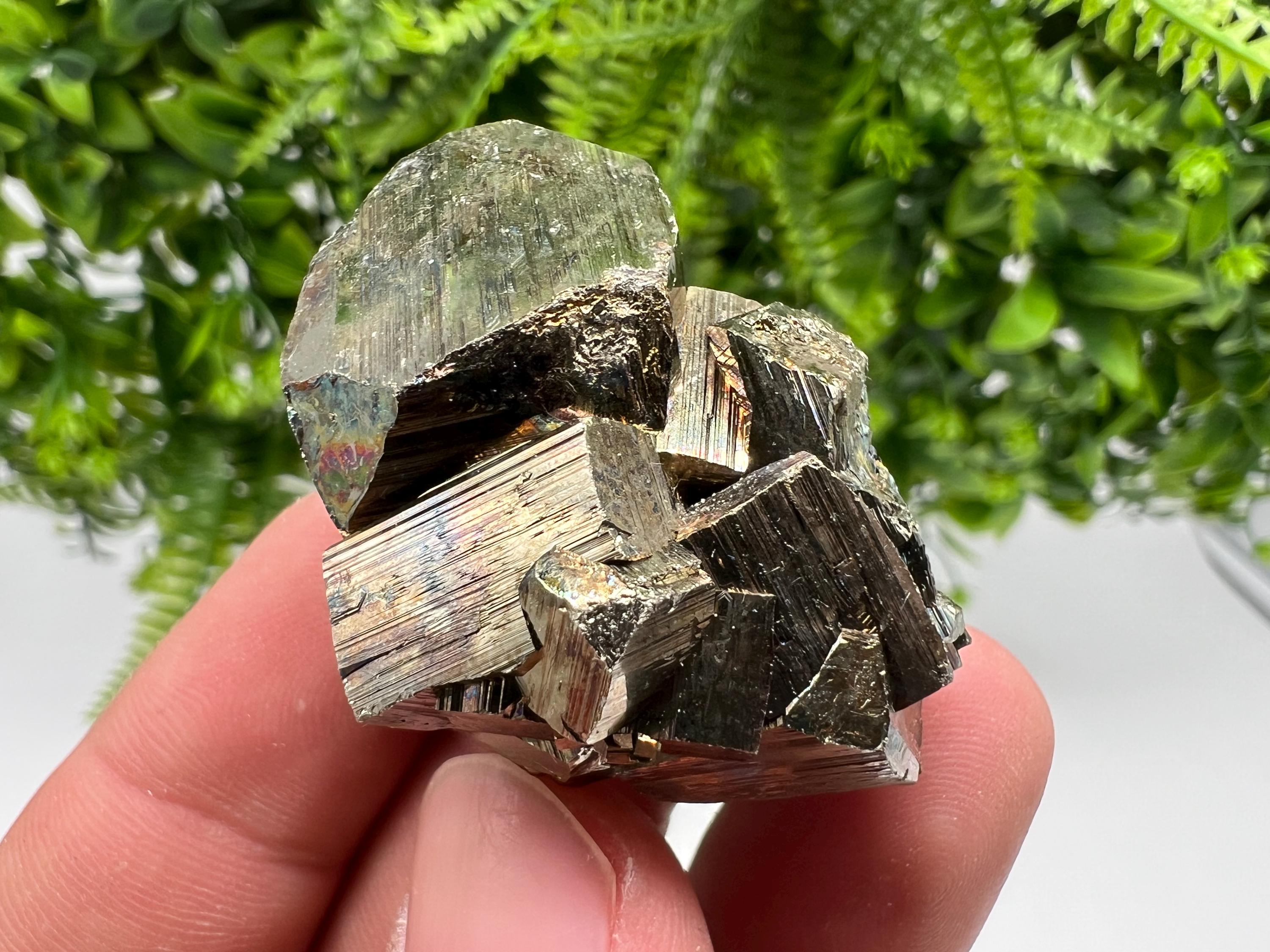 Wonderful Red Pyrite,Hematite,Rainbow Pyrite cluster,from Borieva mine,Bulgaria,natural minerals collection crystal,home decor stone,pyrite