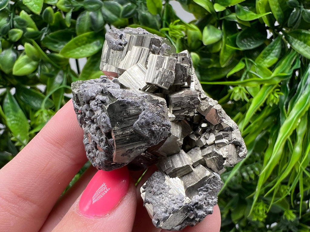 Rare Pyrite Crystal Cluster: Natural Mineral Specimen, Bulgaria