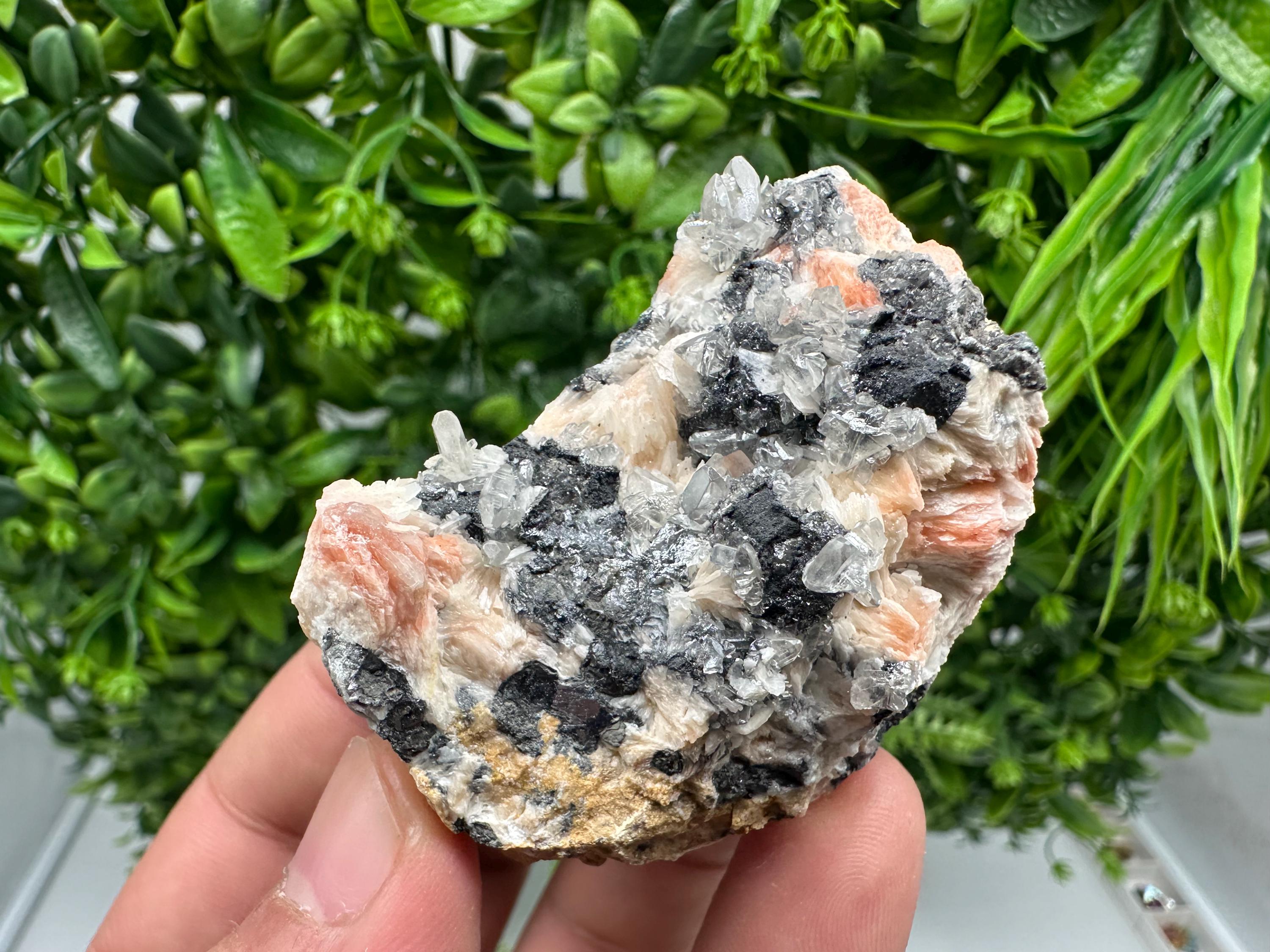 Wonderful Baryte with Cerussite on Galena from Morocco,Crystal, Mineral,Specimen,Cluster,Crystals,Barite Crystal,Cerussite Crystal,Specimen