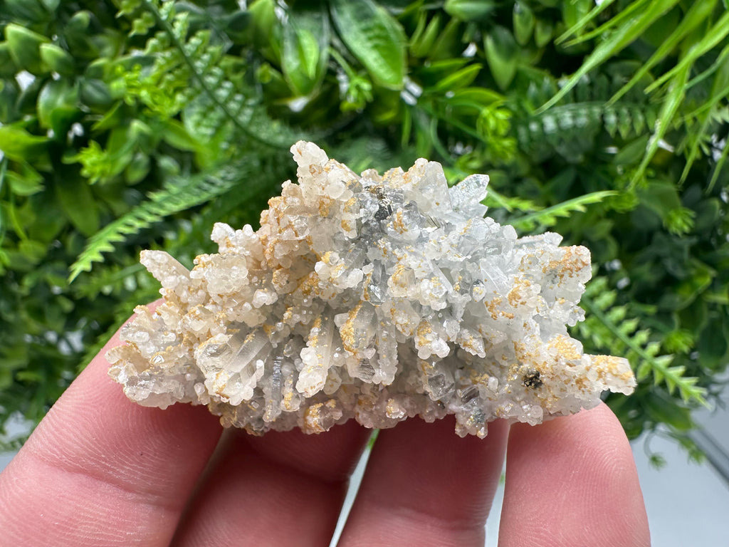 Quartz with Calcite and Chlorite: Borieva Mine Crystal Souvenir