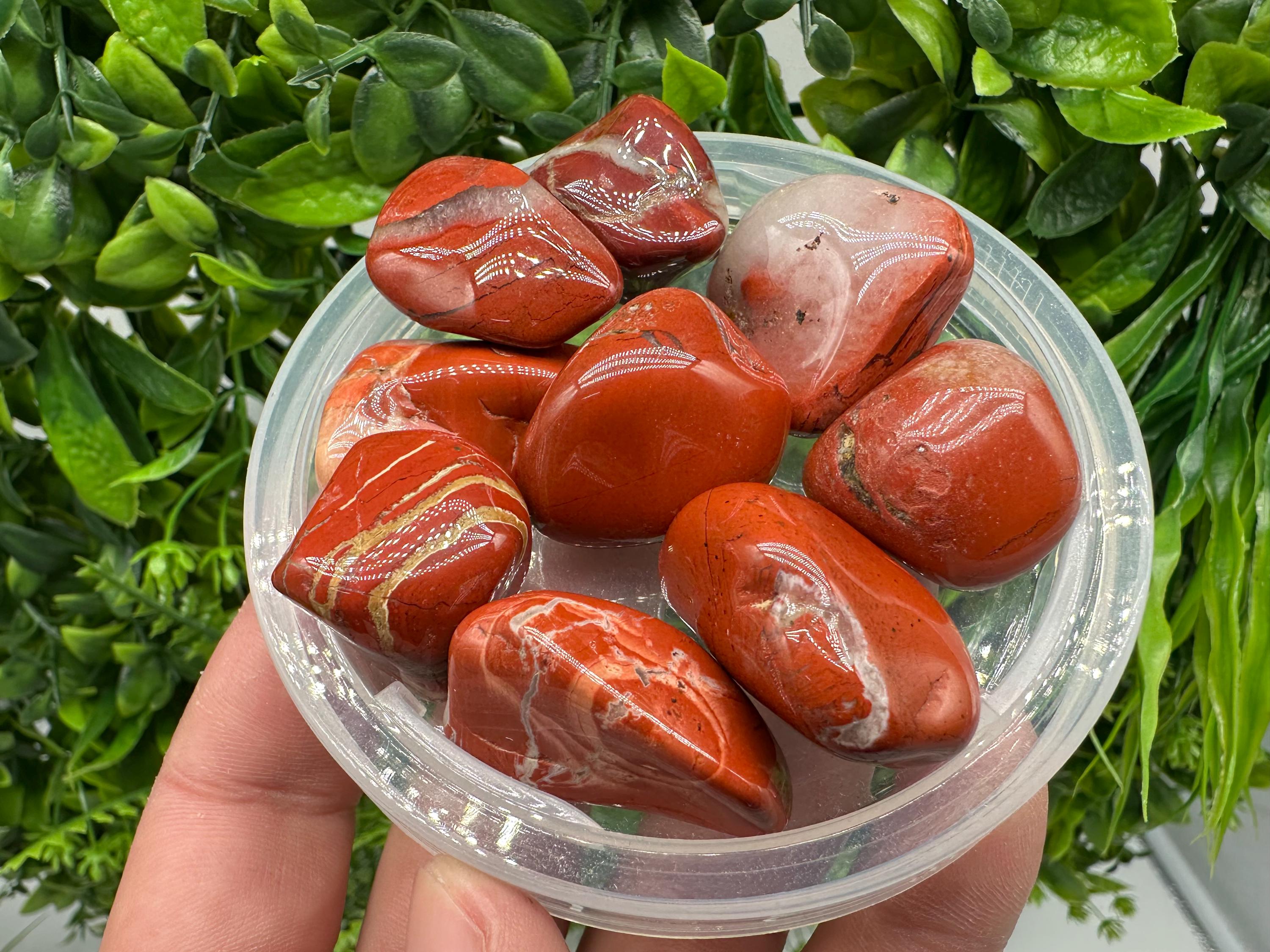 Red Jasper Tumbled Stone: Healing Crystal, Zodiac Gemstone