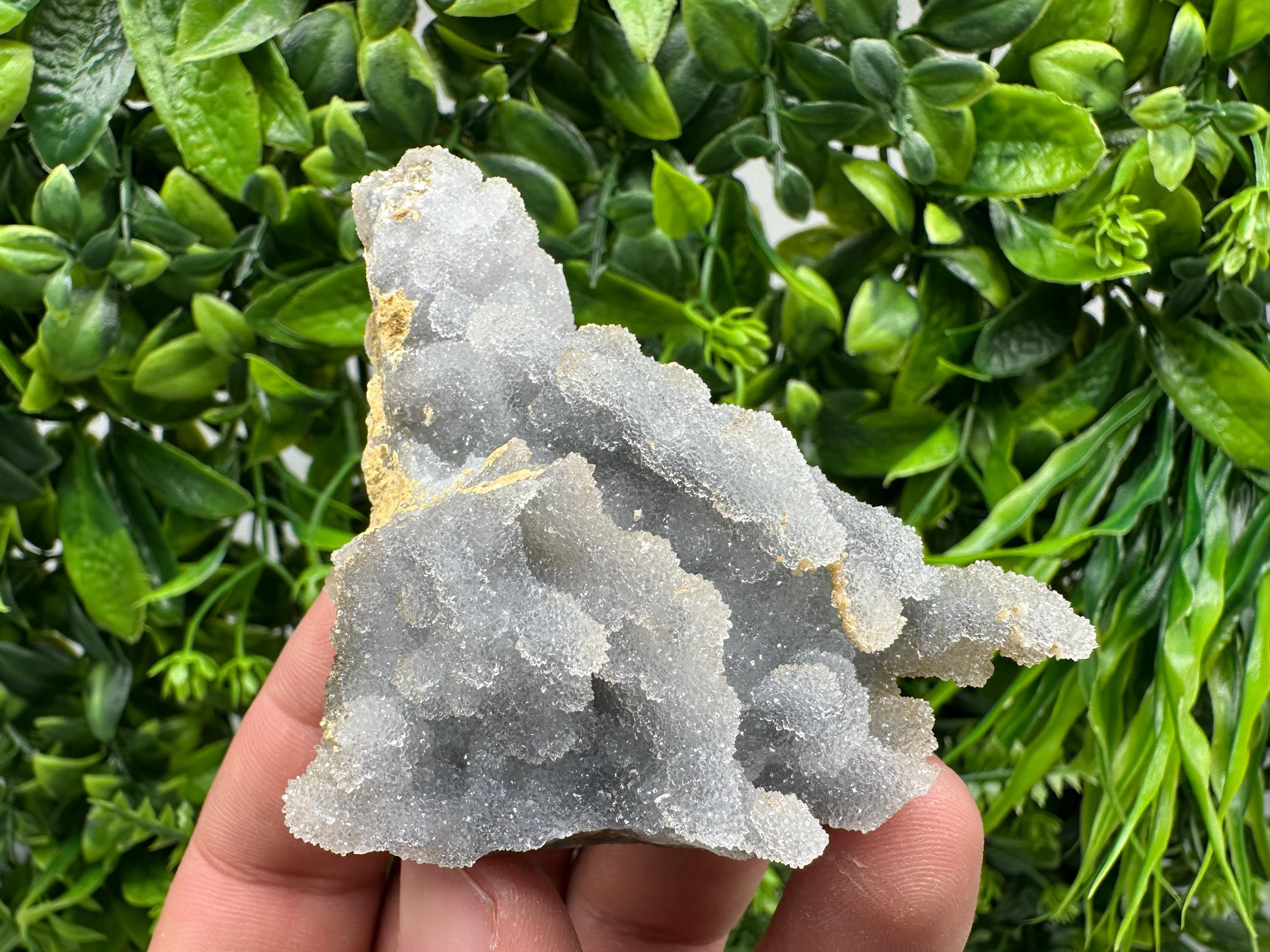 Blue Chalcedony Quartz with Chlorite Inclusions: Krushev Dol Bulgaria