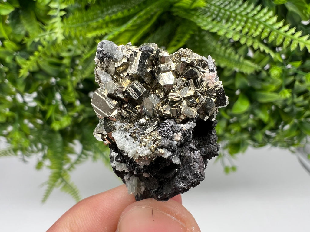 Pyrite on Sphalerite Mineral Specimen, Bulgaria, Home Decor Stone
