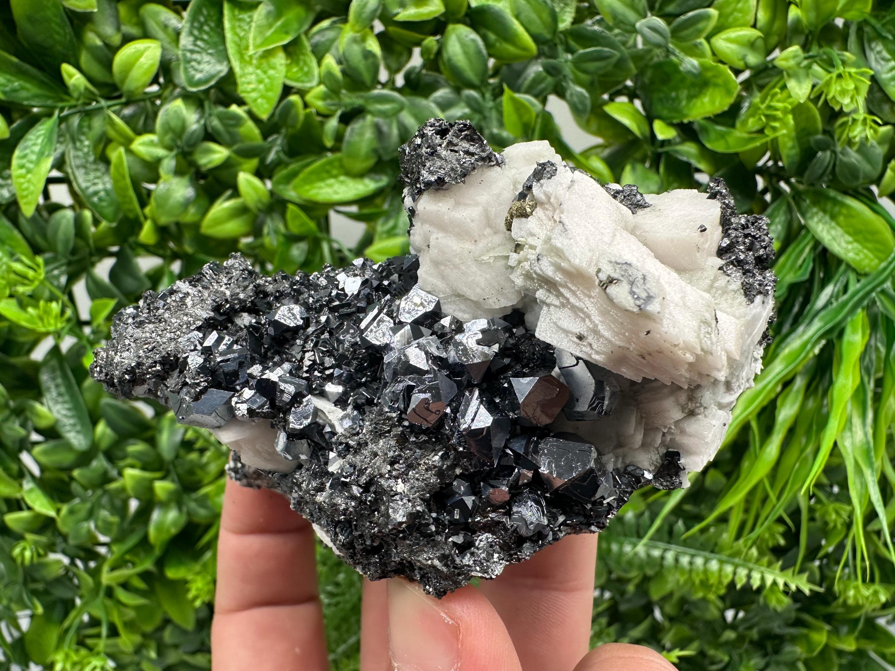 Galena Sphalerite Mineral Specimen: Calcite, Borieva Mine