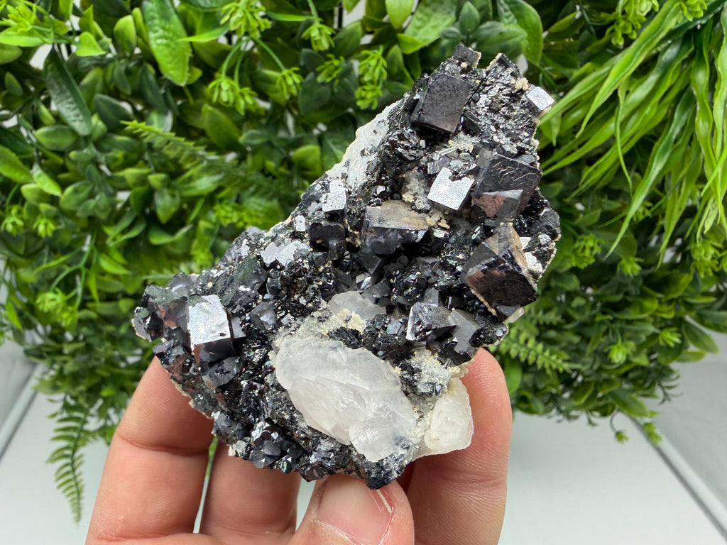 Stunning Shpinel Galena on Sphalerite,Calcite from Borieva mine,Madan,Bulgaria,Natural,collectible mineral specimen,home decor,collectible’s