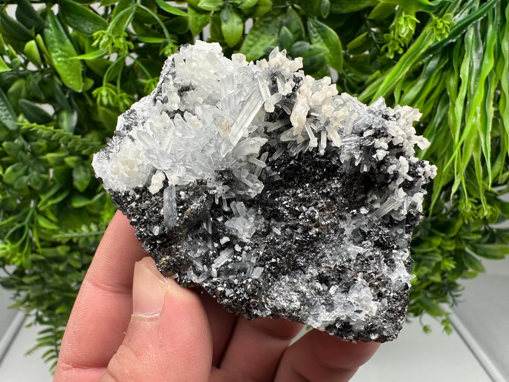 Quartz Calcite Sphalerite Mineral Specimen: Madan Bulgaria Home Decor Stone