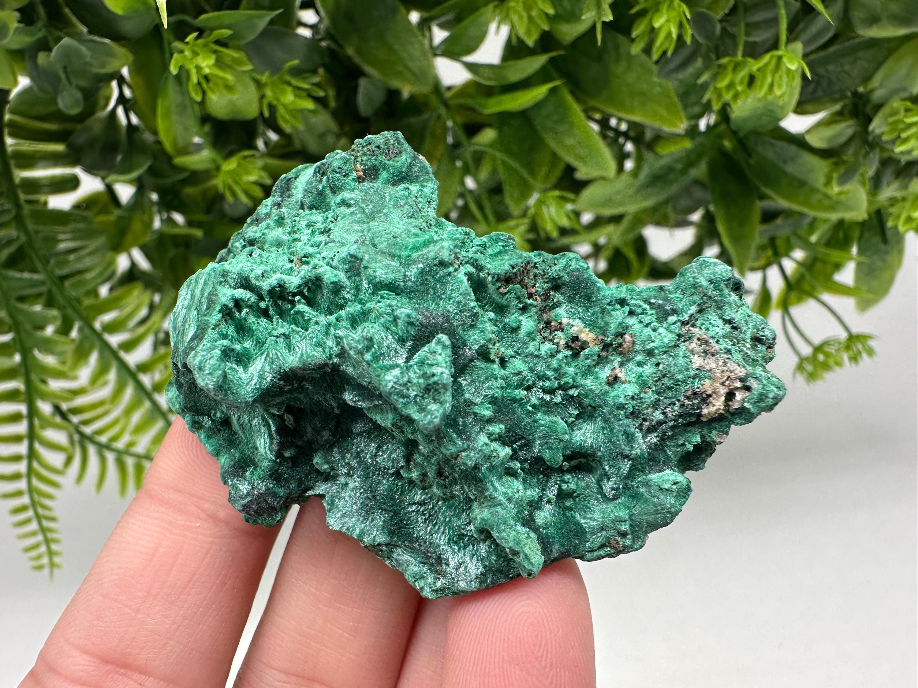 Polished Malachite Crystal from Congo, Green Mineral Specimen, Chakra Stone
