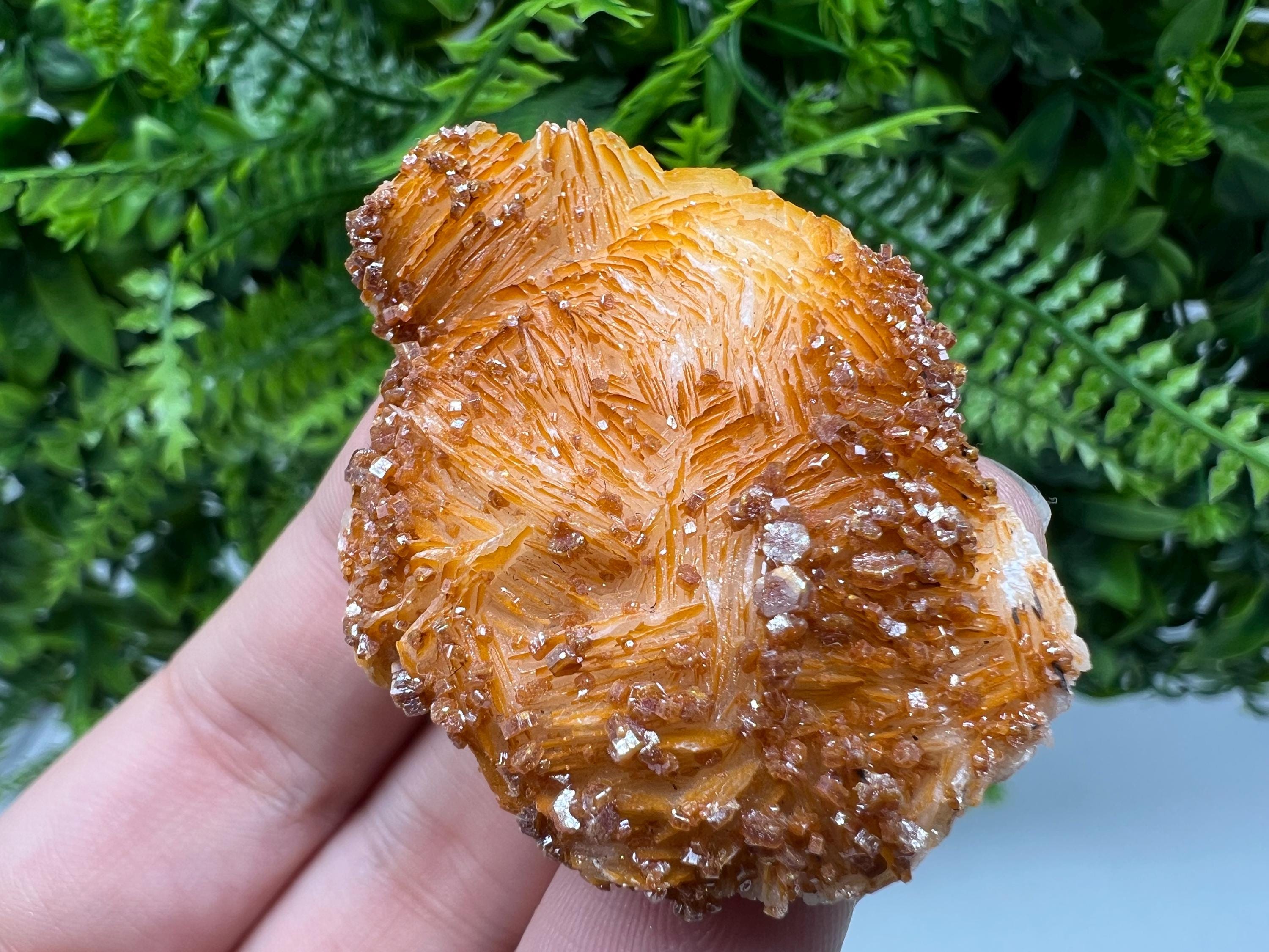 Red Vanadinite Crystal on Barite Matrix, Morocco Mineral Specimen