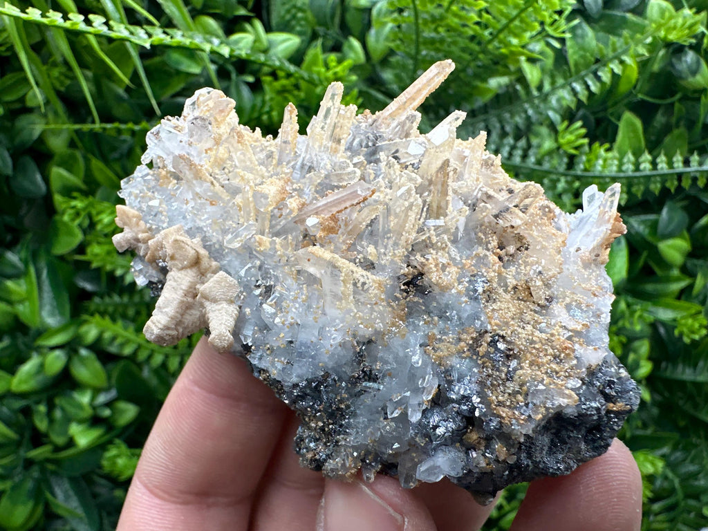 Quartz with Dolomite, Sphalerite and Galena Mineral Specimen