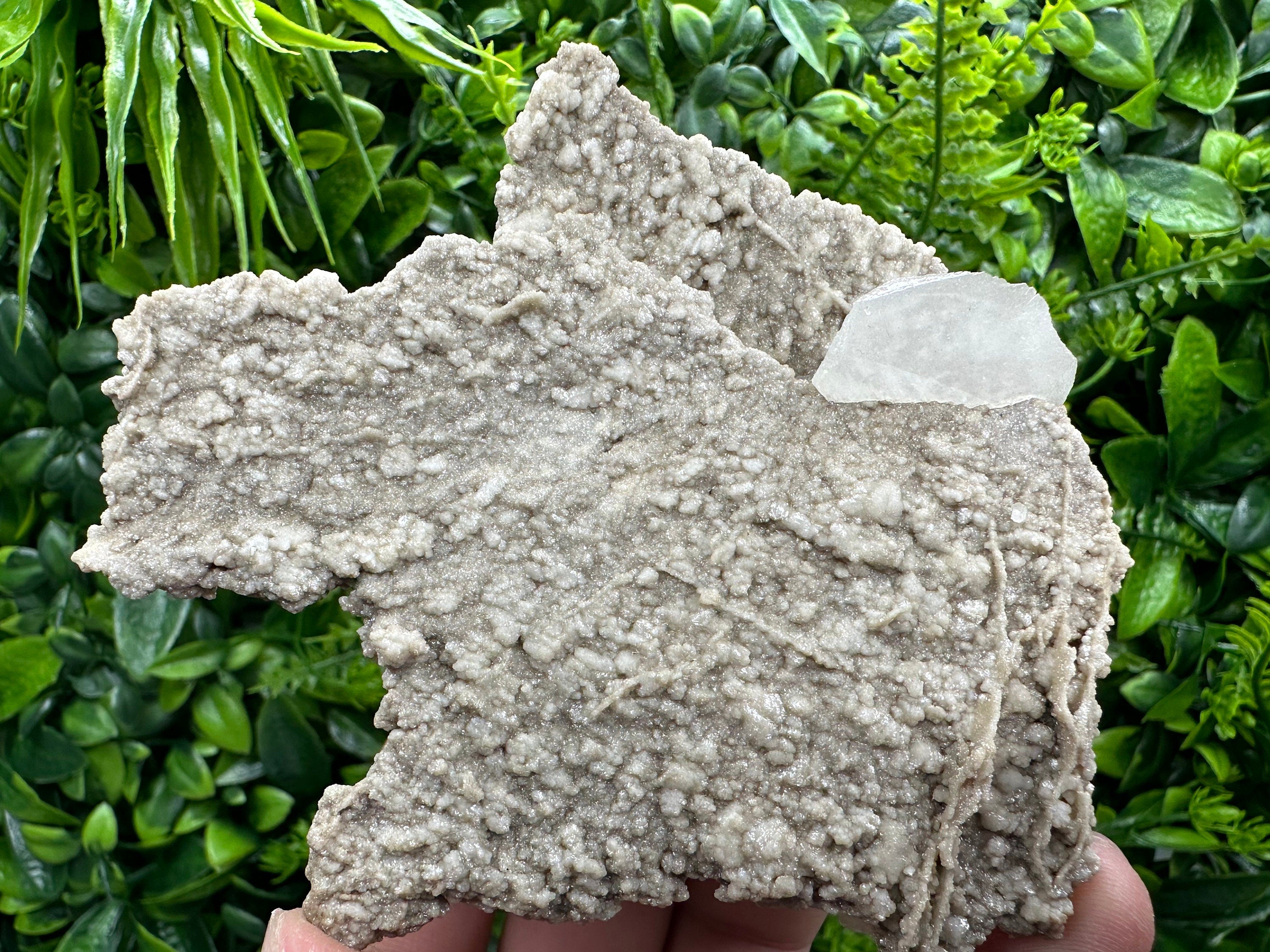 White Calcite on Matrix, Madan Bulgaria Crystal Mineral
