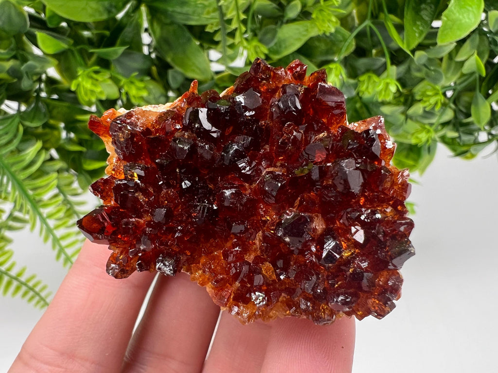 Citrine Crystal Cluster with Hematite Inclusions, Brazil Mineral Stone