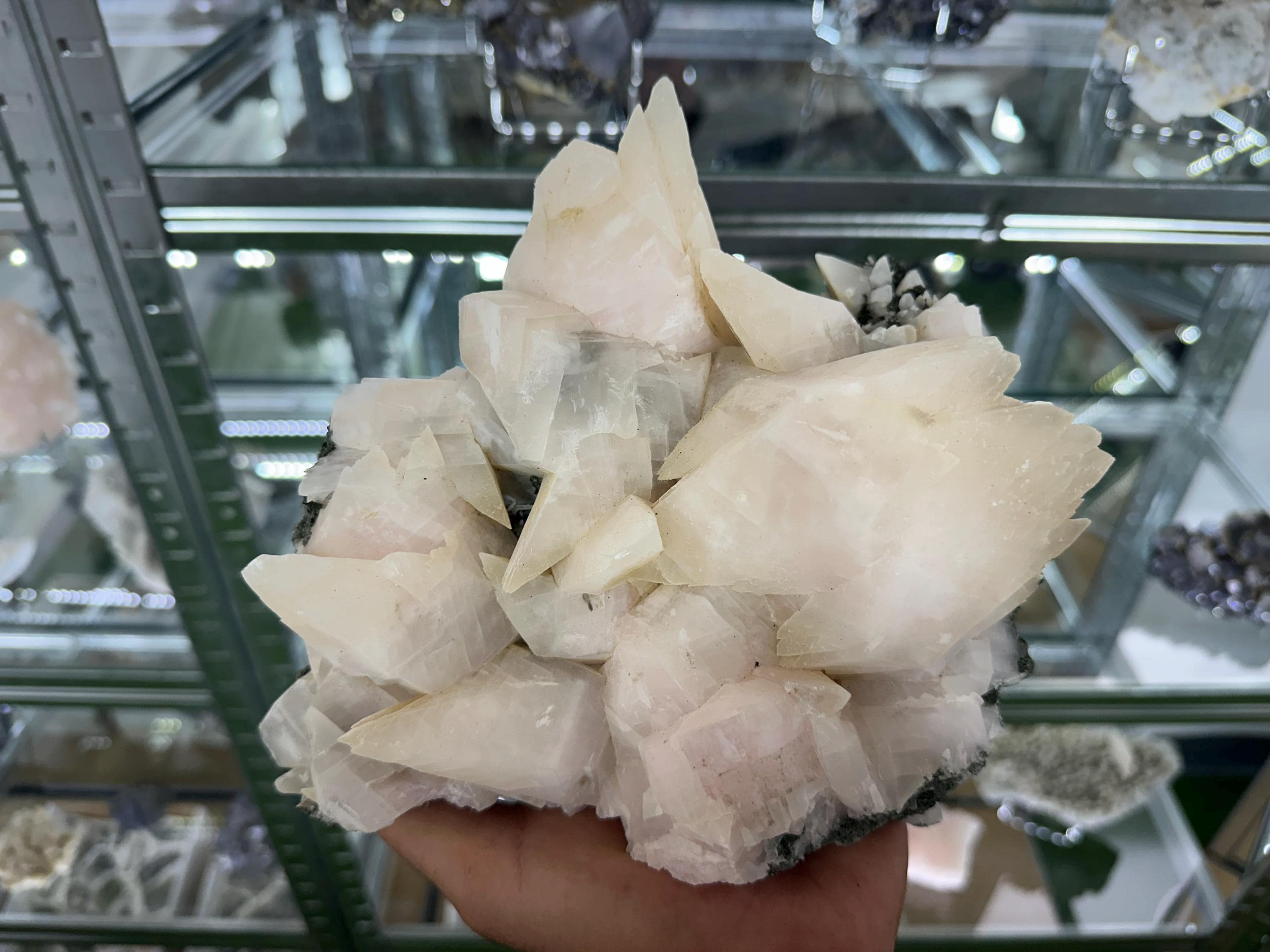 Stunning uv fluorescent Calcite natural minerals souvenir crystal home decor stone gift minerals collection calcite cluster Borieva Bulgaria