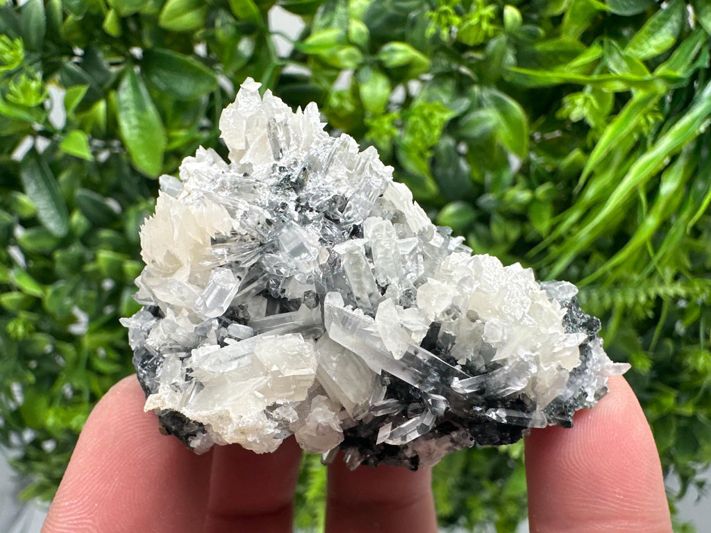Wonderful UV fluorescence Calcite on Sphalerite,Quartz from Borieva mine,Bulgaria,natural mineral,souvenir crystal,home decor,collection cls