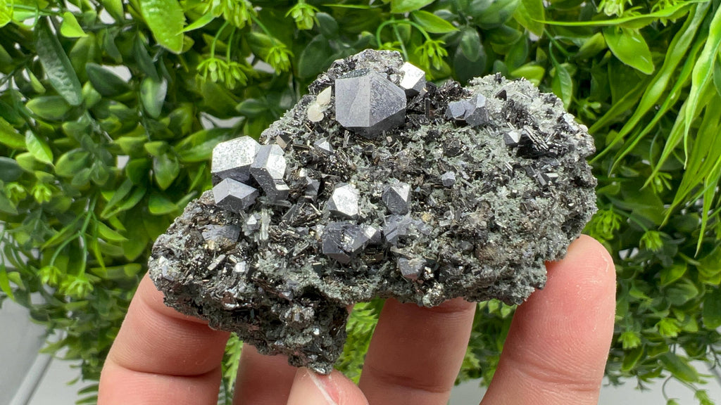 Sphalerite Galena Crystal Cluster with Quartz, Epidote & Chlorite
