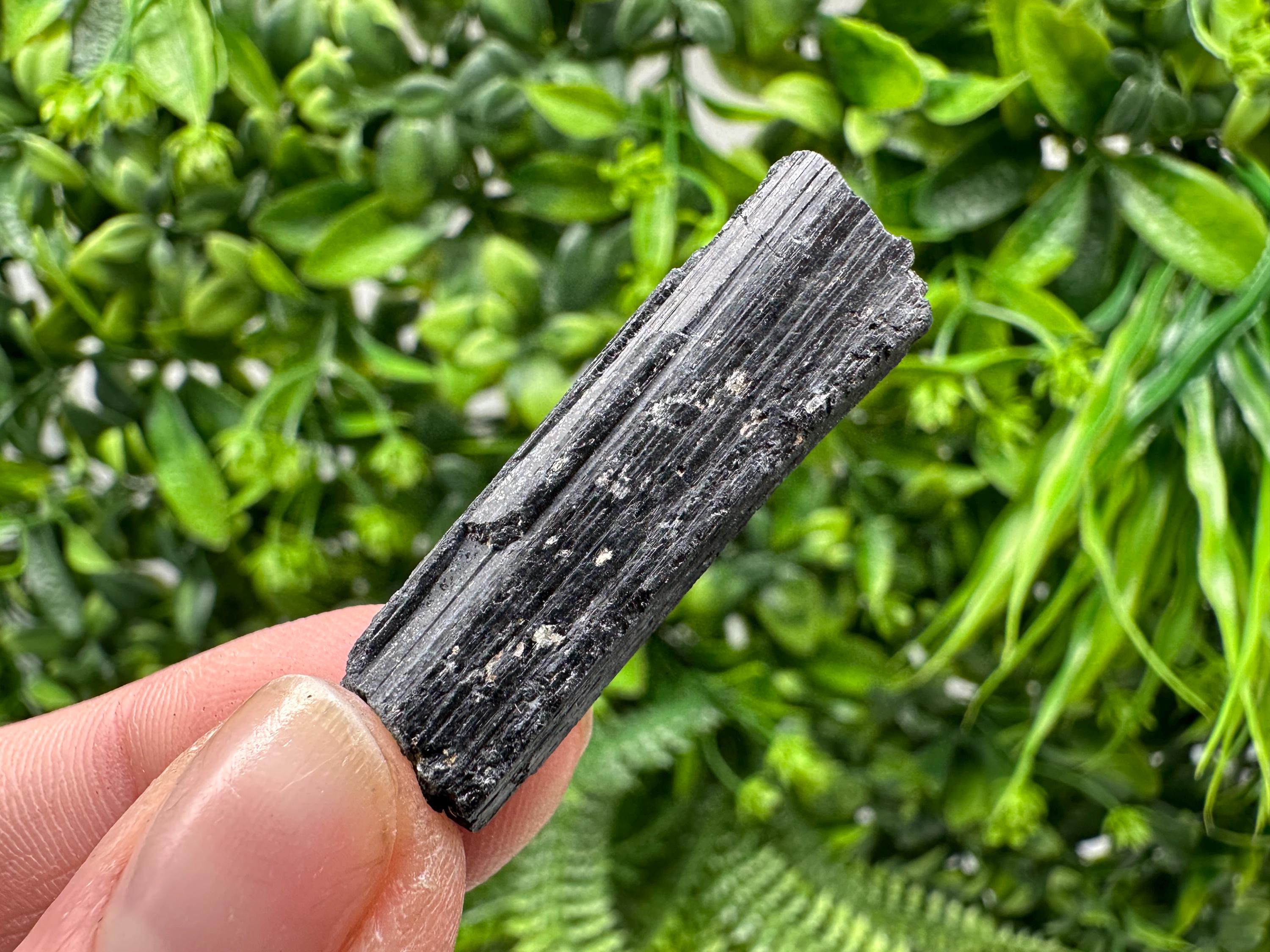 Natural Black Tourmaline Crystal – Raw Protective Stone, Healing Crystal, Grounding Mineral Gift
