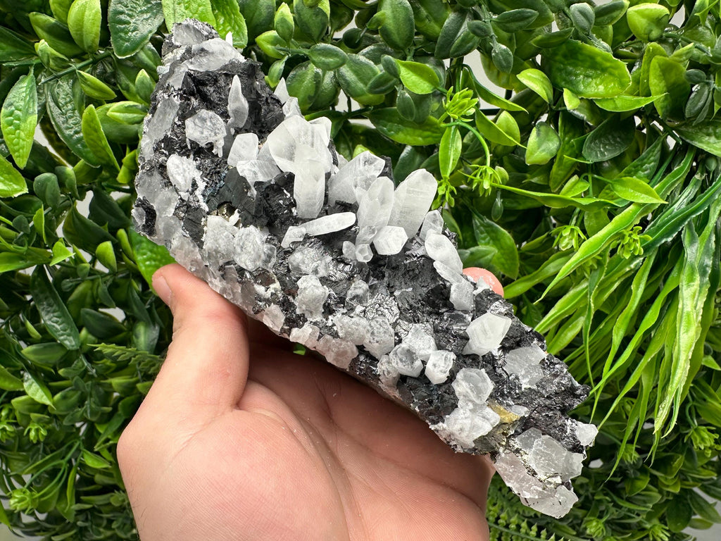 Galena,Sphalerite,Quartz Cluster, Borieva Mine, Bulgaria: Natural Mineral Decor
