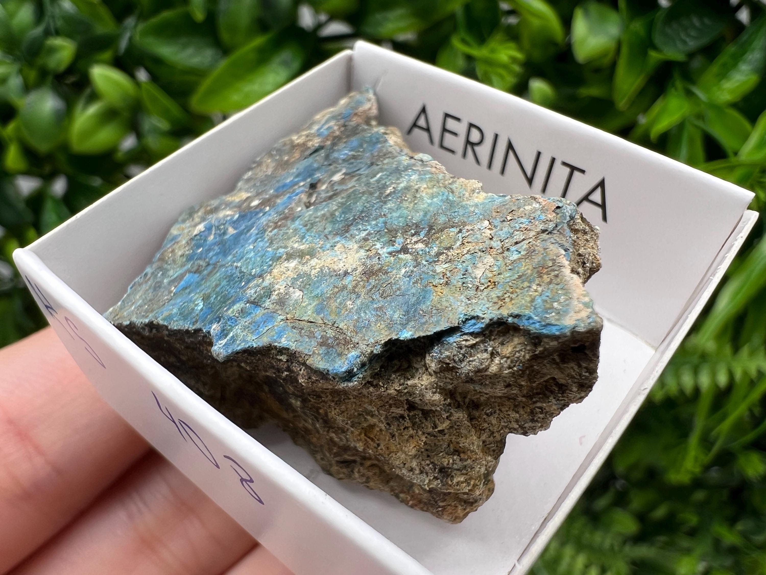 Rare Raw Aerinite Mineral Specimen: Lleida Spain Crystal Collection
