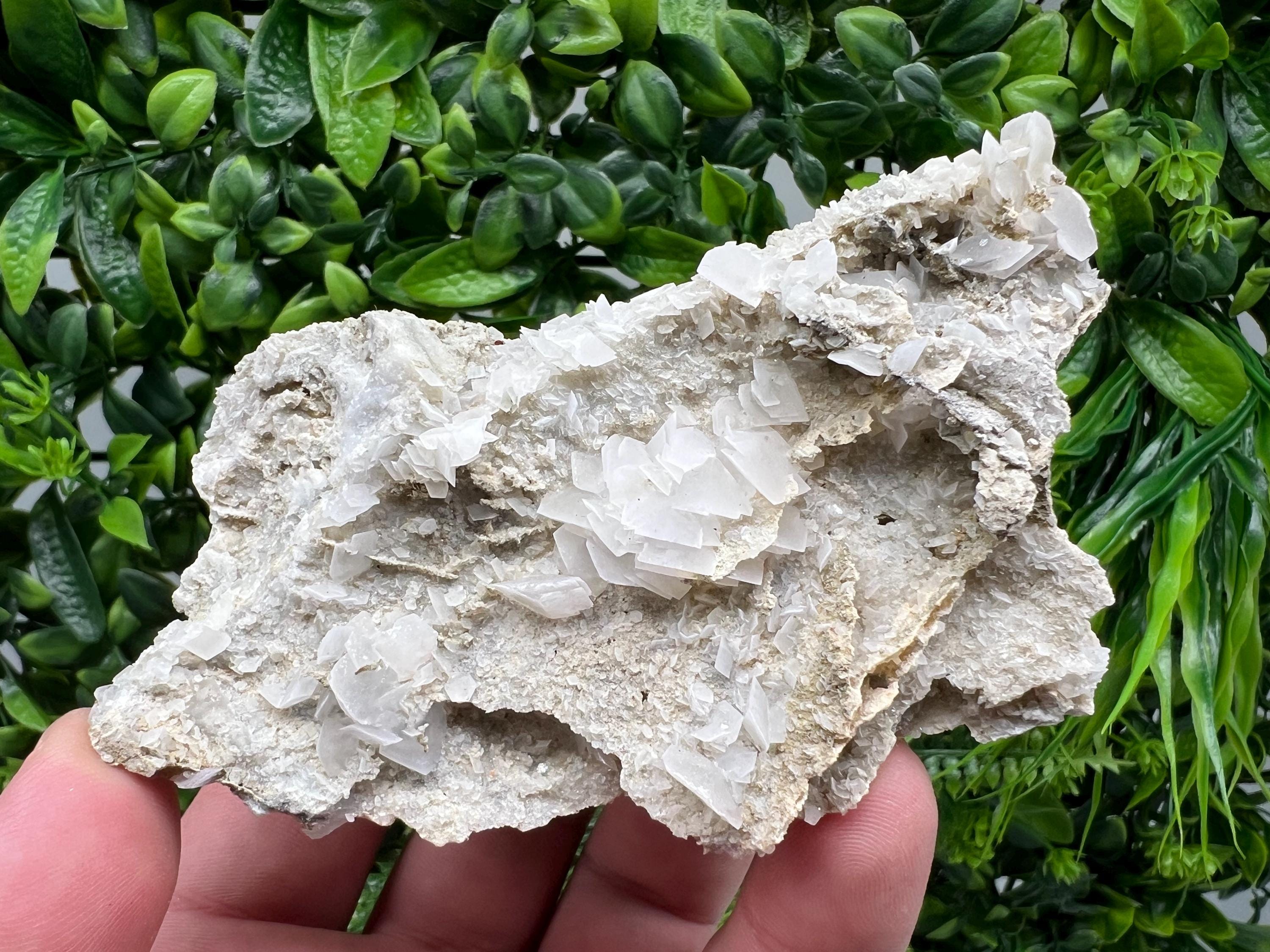 Calcite on Chalcedony, Bulgarian Mineral Specimen, Home Decor Stone