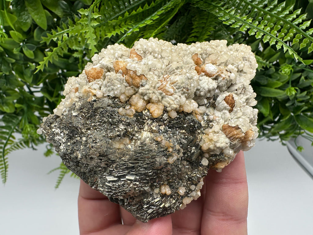 Marcasite with Calcite Specimen: Androvo Mine, Bulgaria
