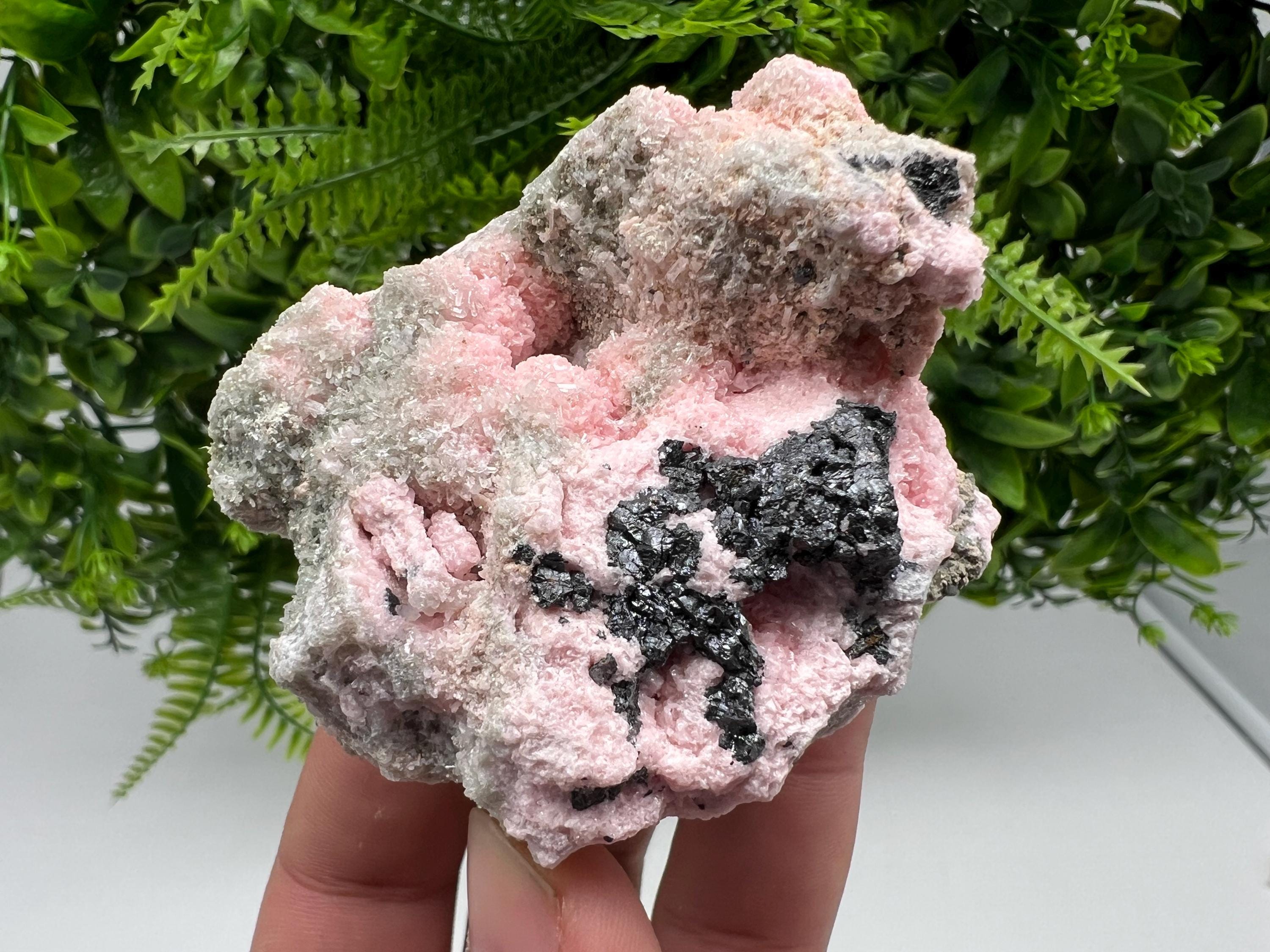 RARE Rhodochrosite with Calcite, Starnica Mine, Bulgaria