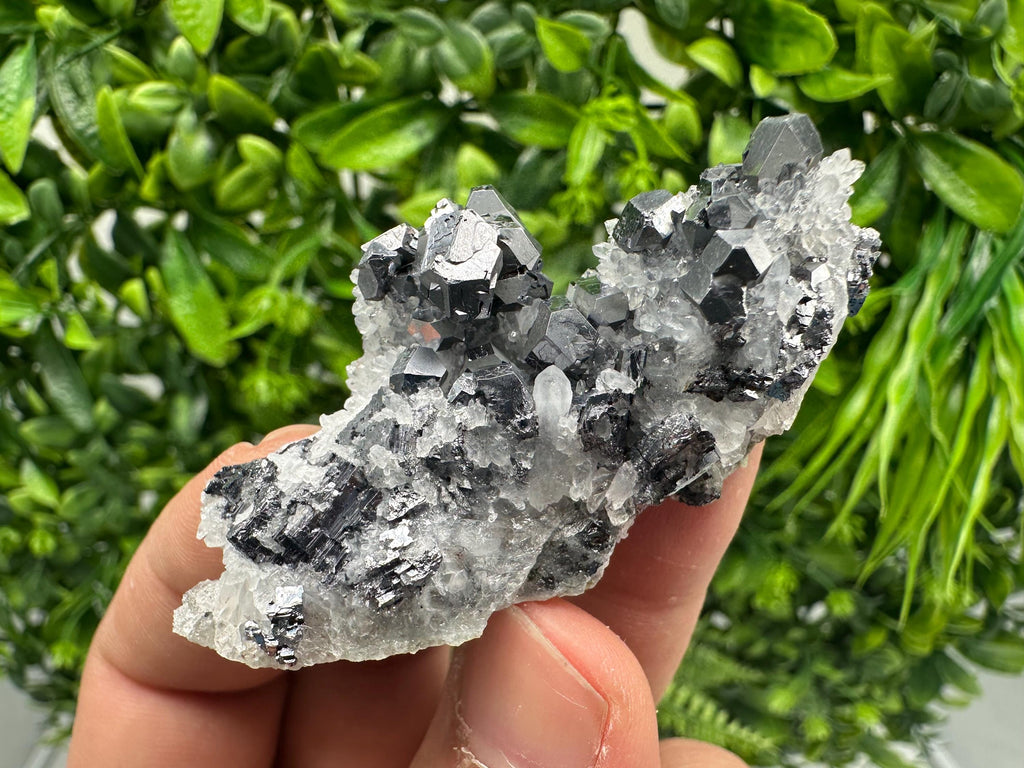Galena on Chalcedony Mineral Specimen, Krushev dol Mine, Bulgaria