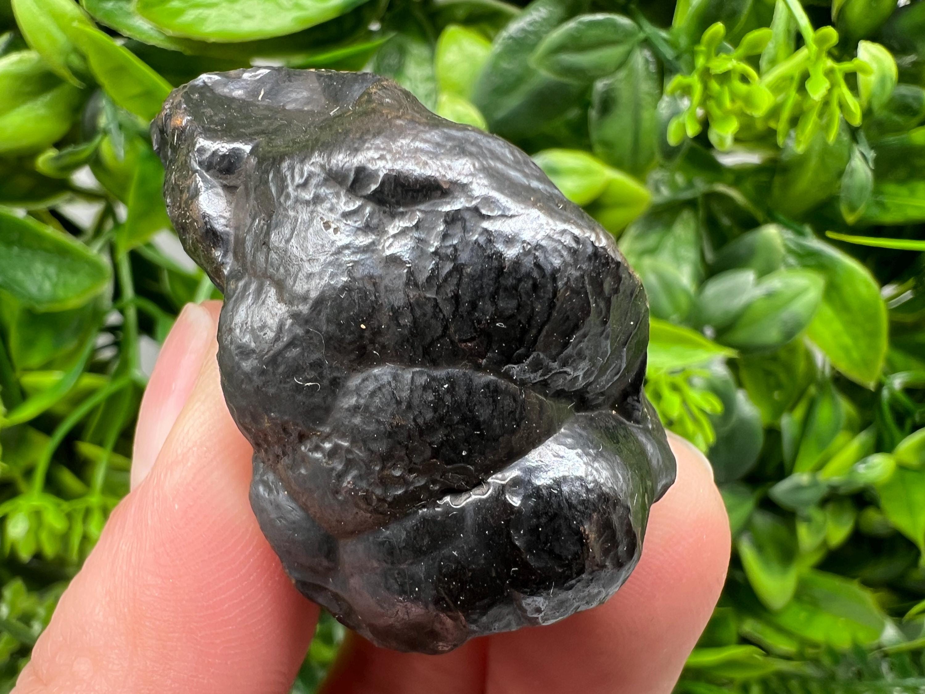 Moroccan Black Botryoidal Hematite Specimen: Chakra Reiki Crystal