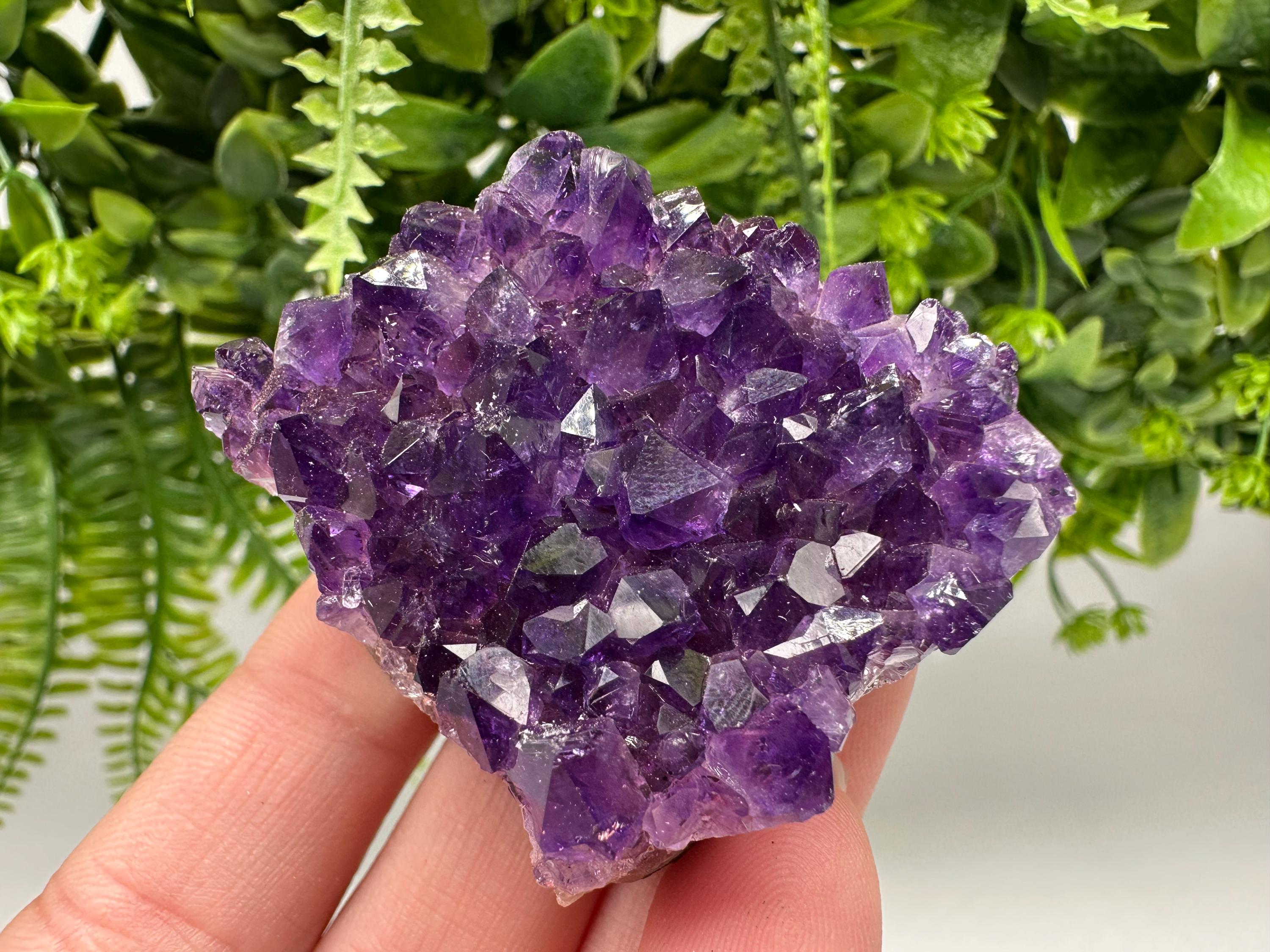 Uruguay Amethyst Crystal: Purple Quartz Home Decor, Energy Stone