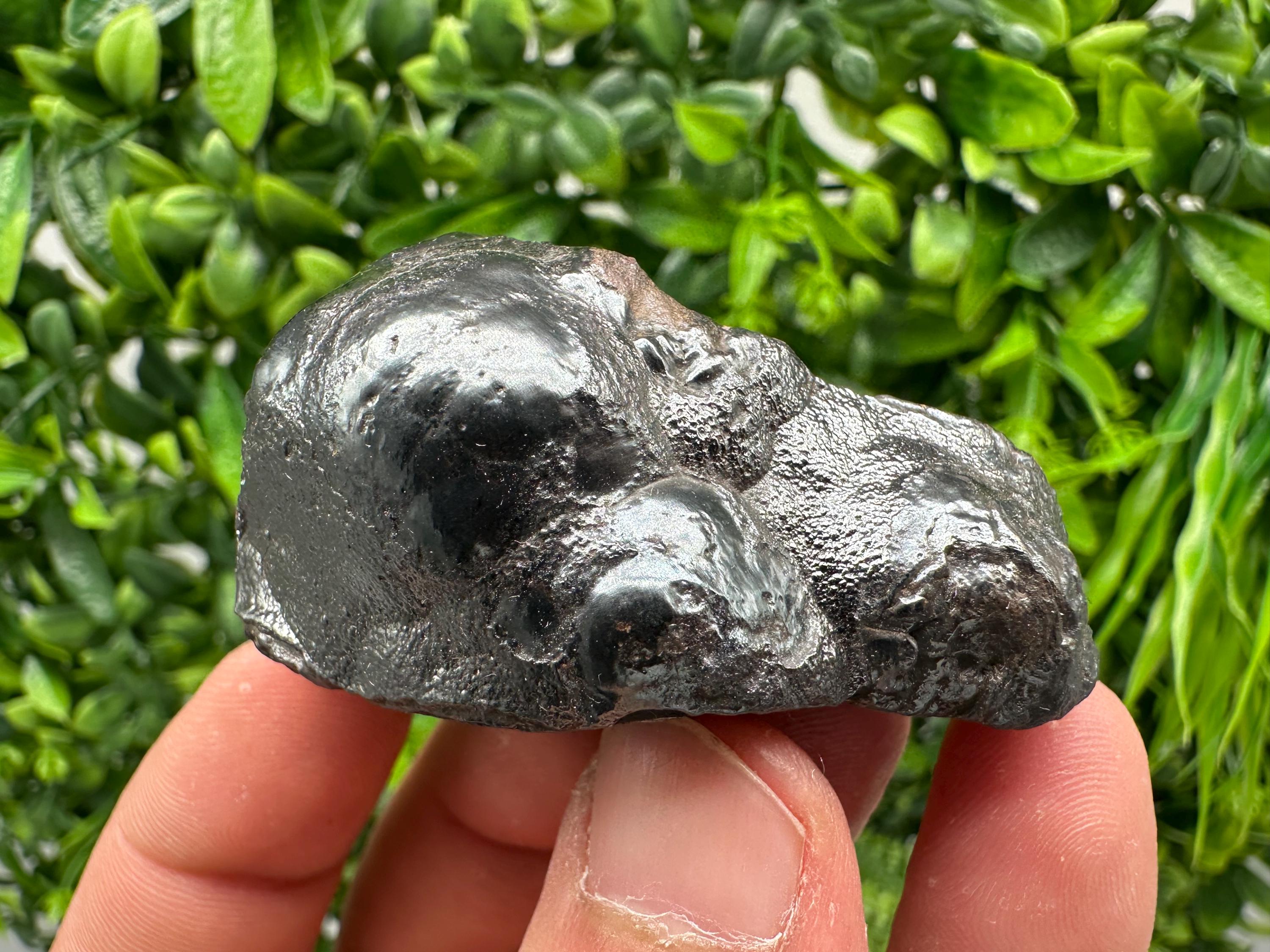 Botryoidal Black Hematite Specimen: Moroccan Crystal for Reiki Chakra