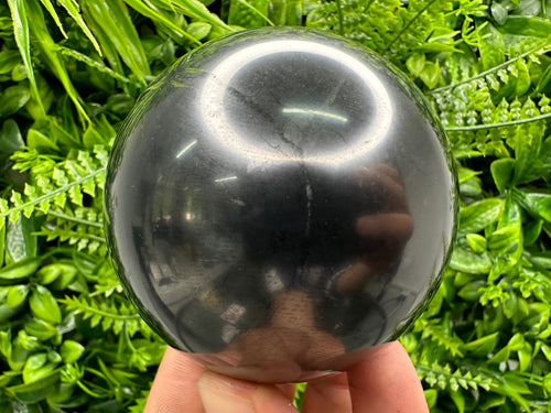 7cm Shungite Sphere: Polished EMF Protection Crystal