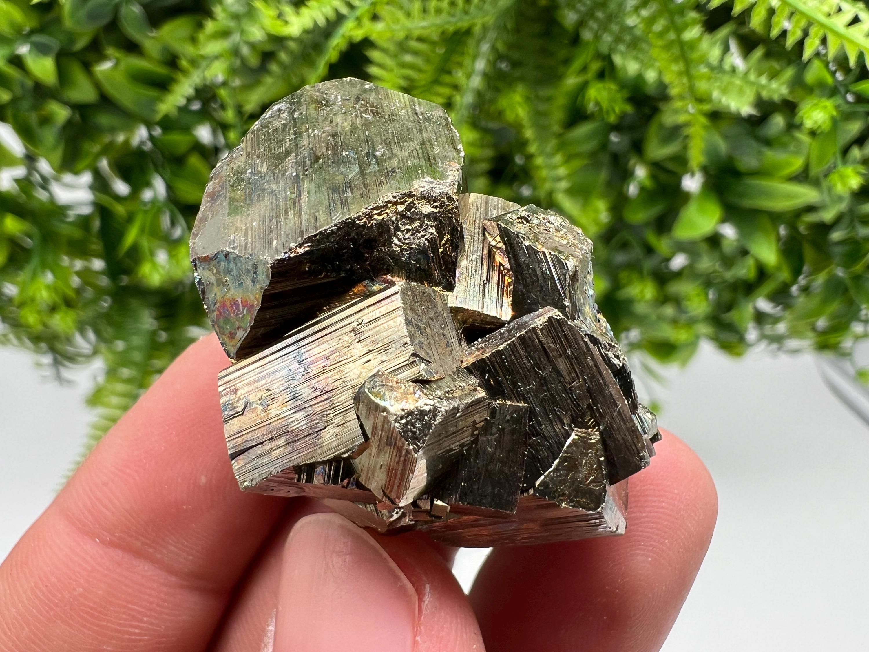 Wonderful Red Pyrite,Hematite,Rainbow Pyrite cluster,from Borieva mine,Bulgaria,natural minerals collection crystal,home decor stone,pyrite