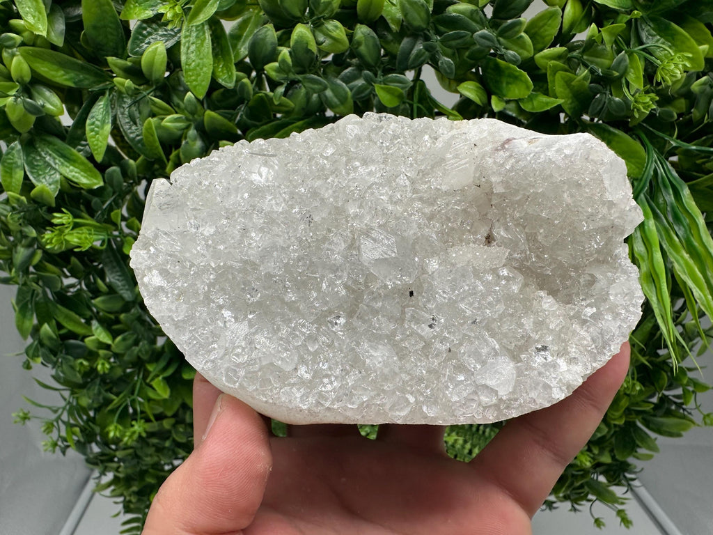 Apophyllite Stilbite on Chalcedony: Natural Mineral Specimen, India