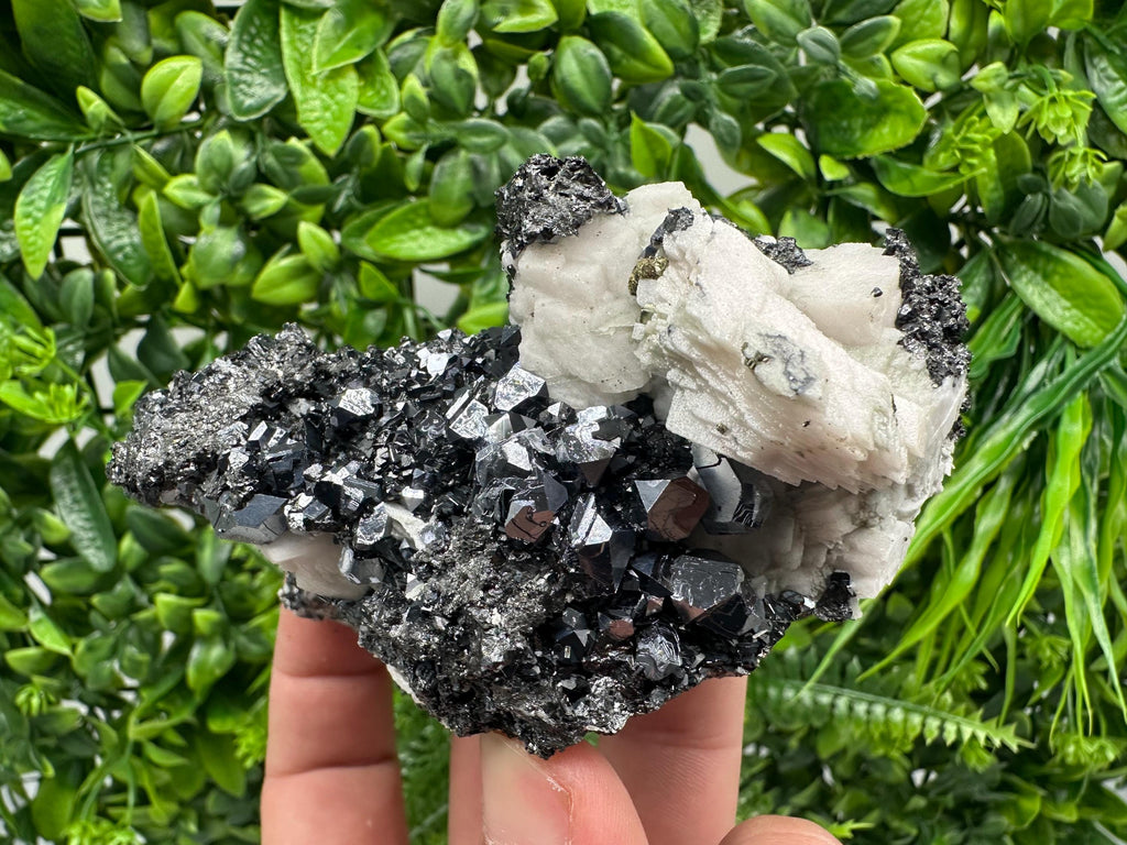 Galena Sphalerite Mineral Specimen: Calcite, Borieva Mine