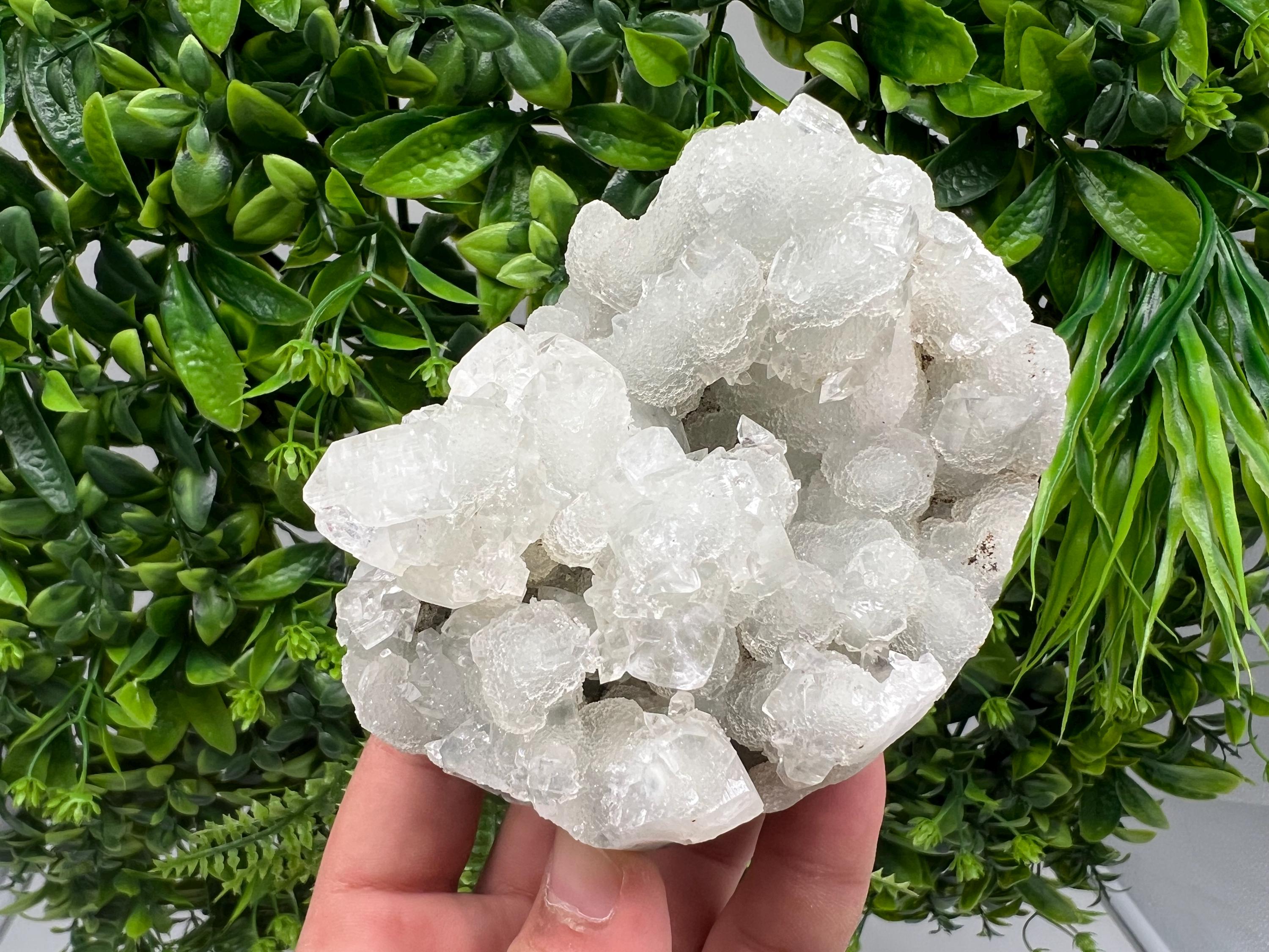 Apophyllite Stilbite Chalcedony Specimen: India Minerals Collection