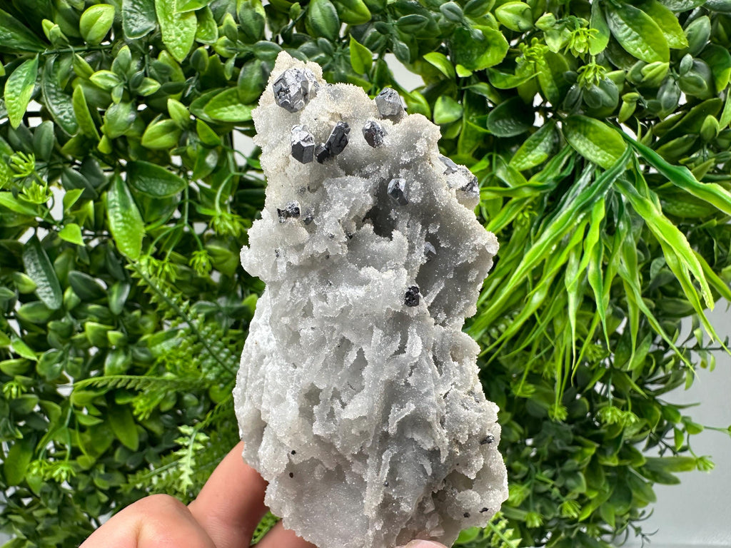 Galena Barite on Chalcedony Mineral Specimen, Bulgaria