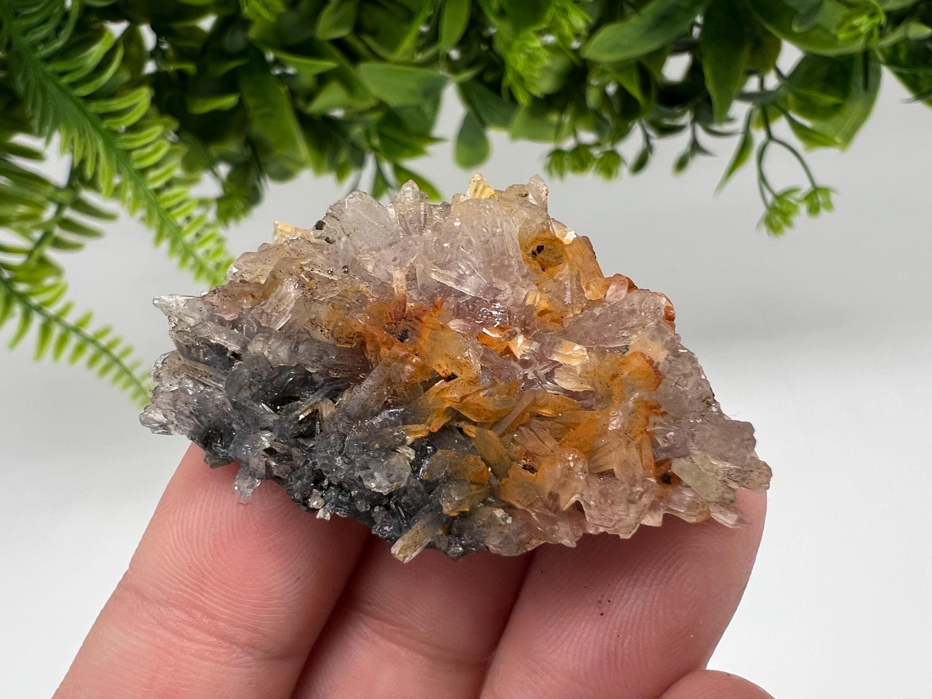 Bulgarian Quartz Mineral Specimen: Iron Oxide Limonite Inclusion
