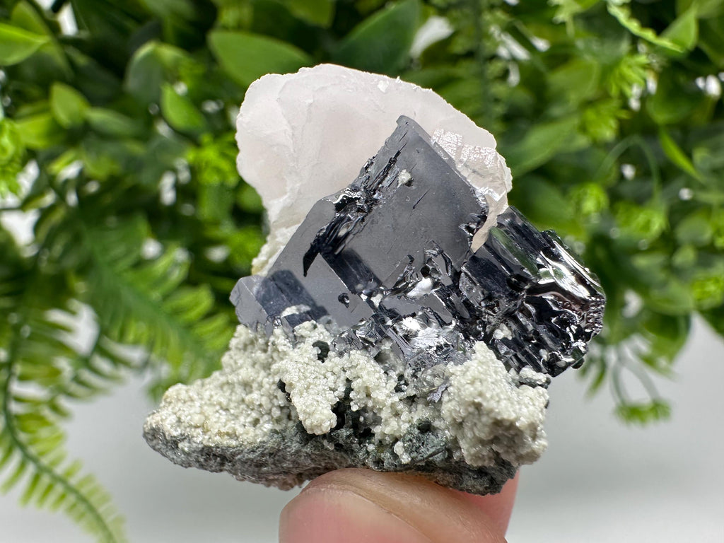 Galena, Calcite, Quartz, and Chlorite Specimen: Borieva Mine Mineral Collection