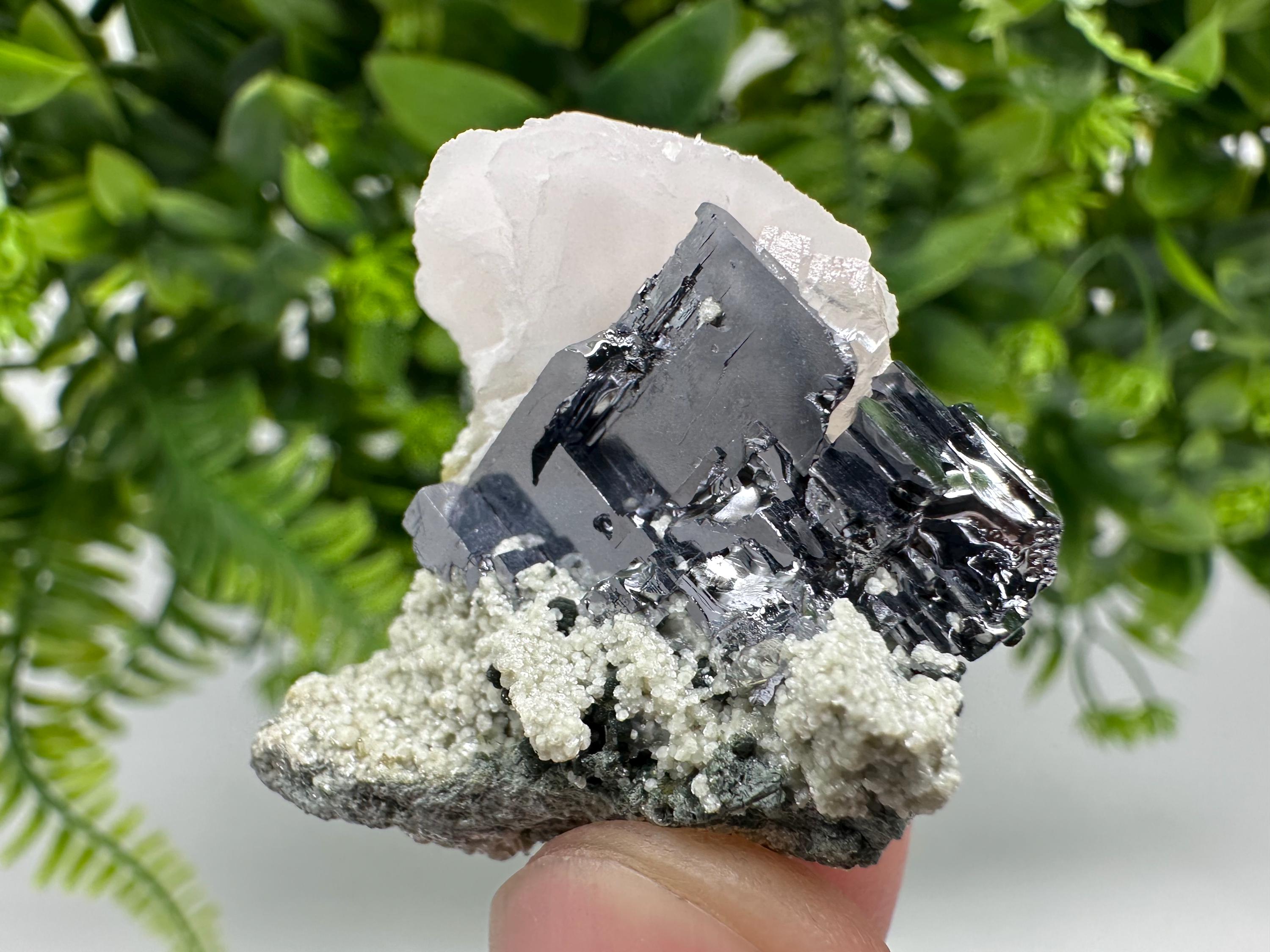 Galena, Calcite, Quartz, and Chlorite Specimen: Borieva Mine Mineral Collection