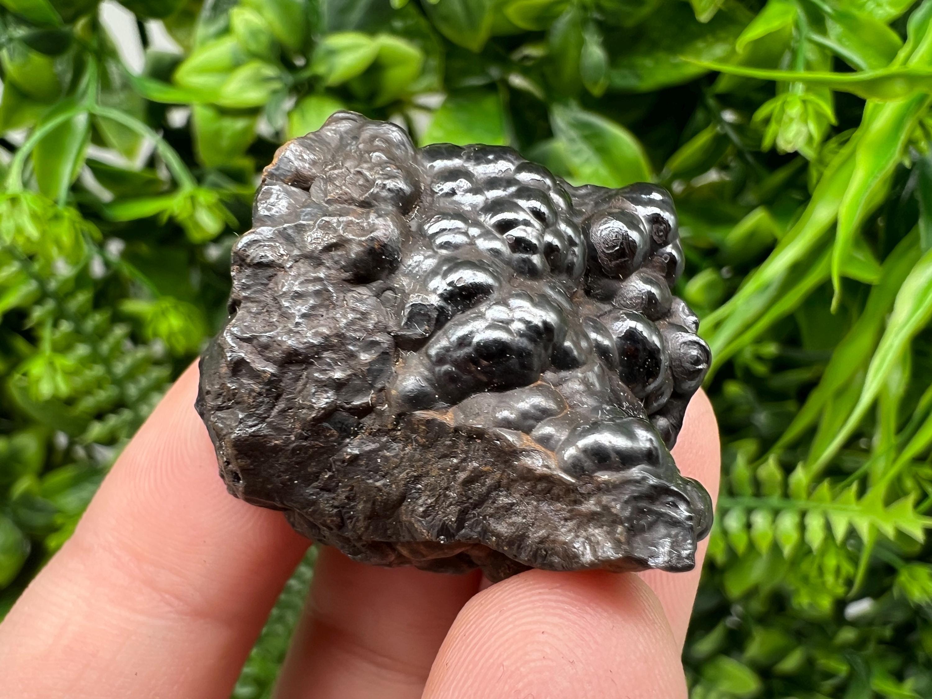 Botryoidal Black Hematite Specimen: Moroccan Crystal, Reiki Chakra Stone