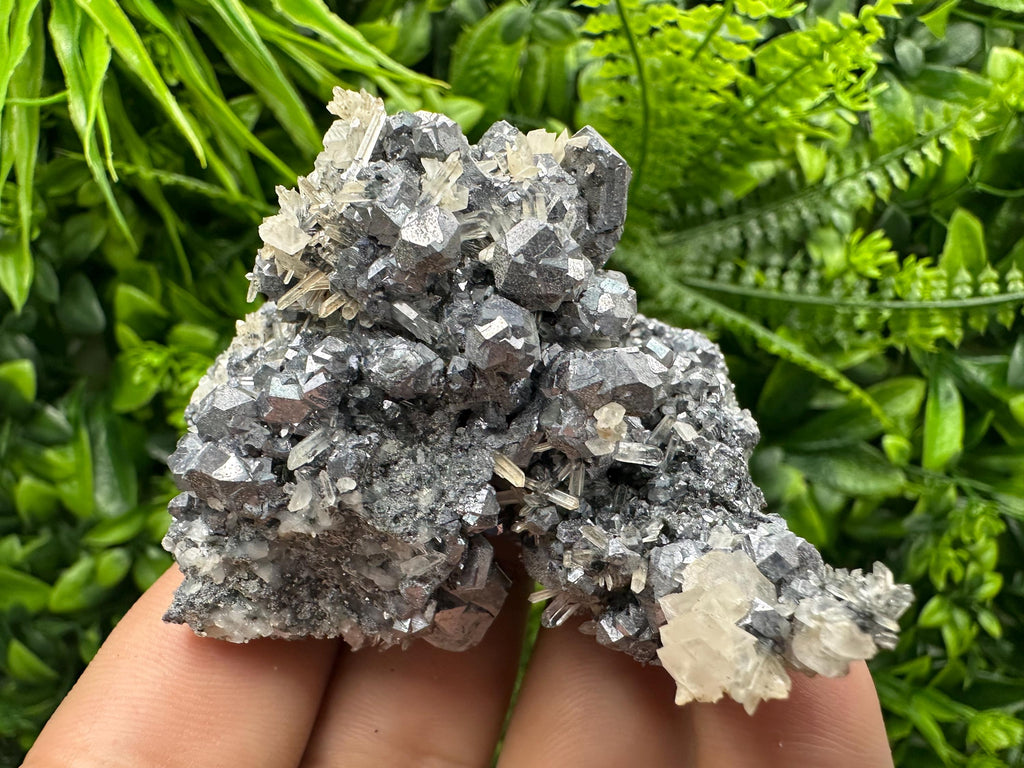 Galena Spinel with Quartz, Calcite, Borieva Mine Mineral Specimen