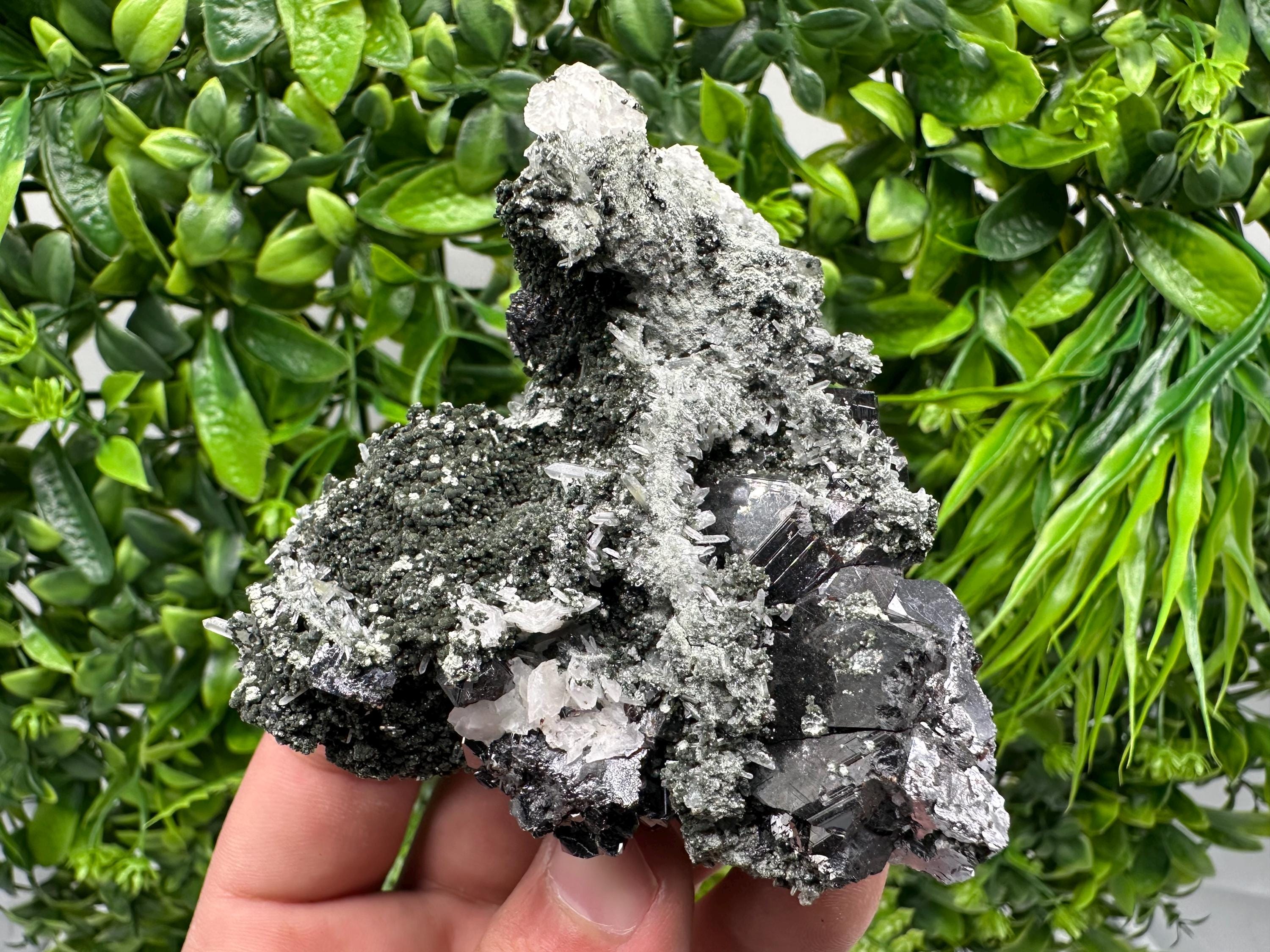 Galena Quartz Sphalerite Mineral Specimen: Borieva Mine, Bulgaria