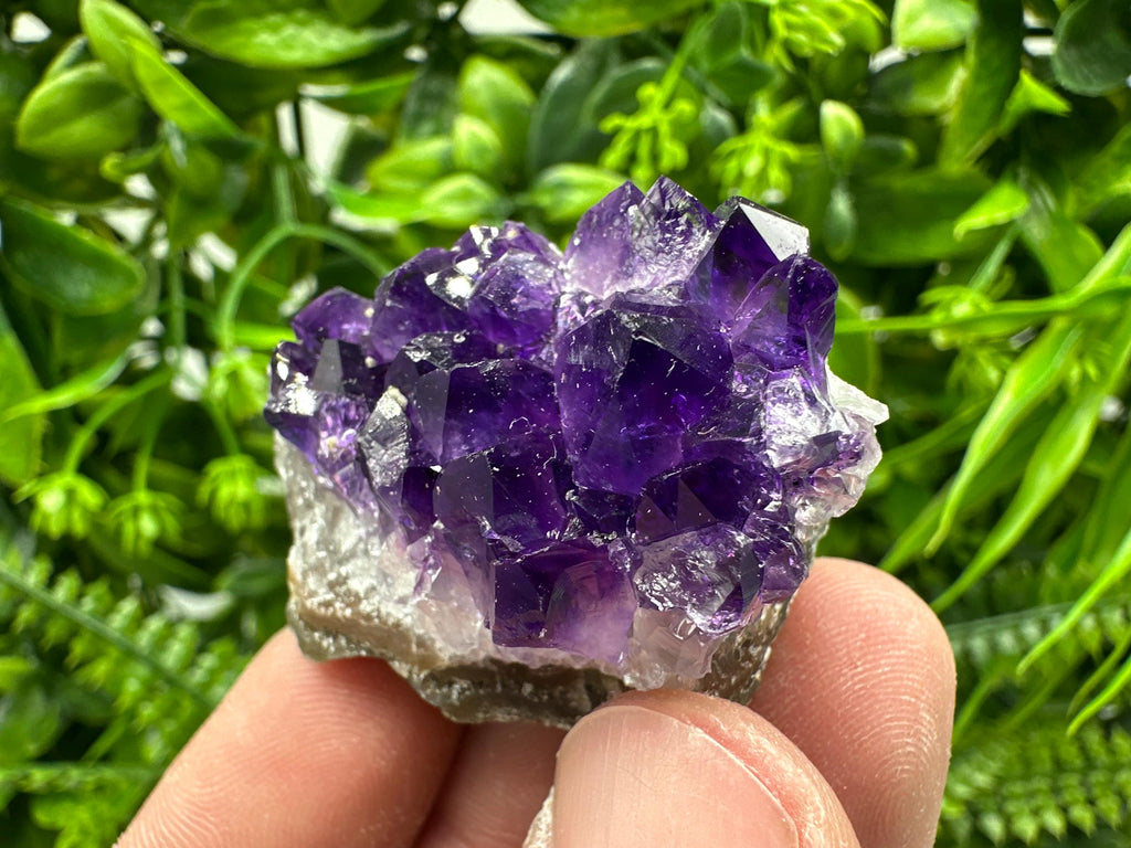 Uruguay Amethyst Cluster: Natural Purple Quartz Crystal, Home Decor