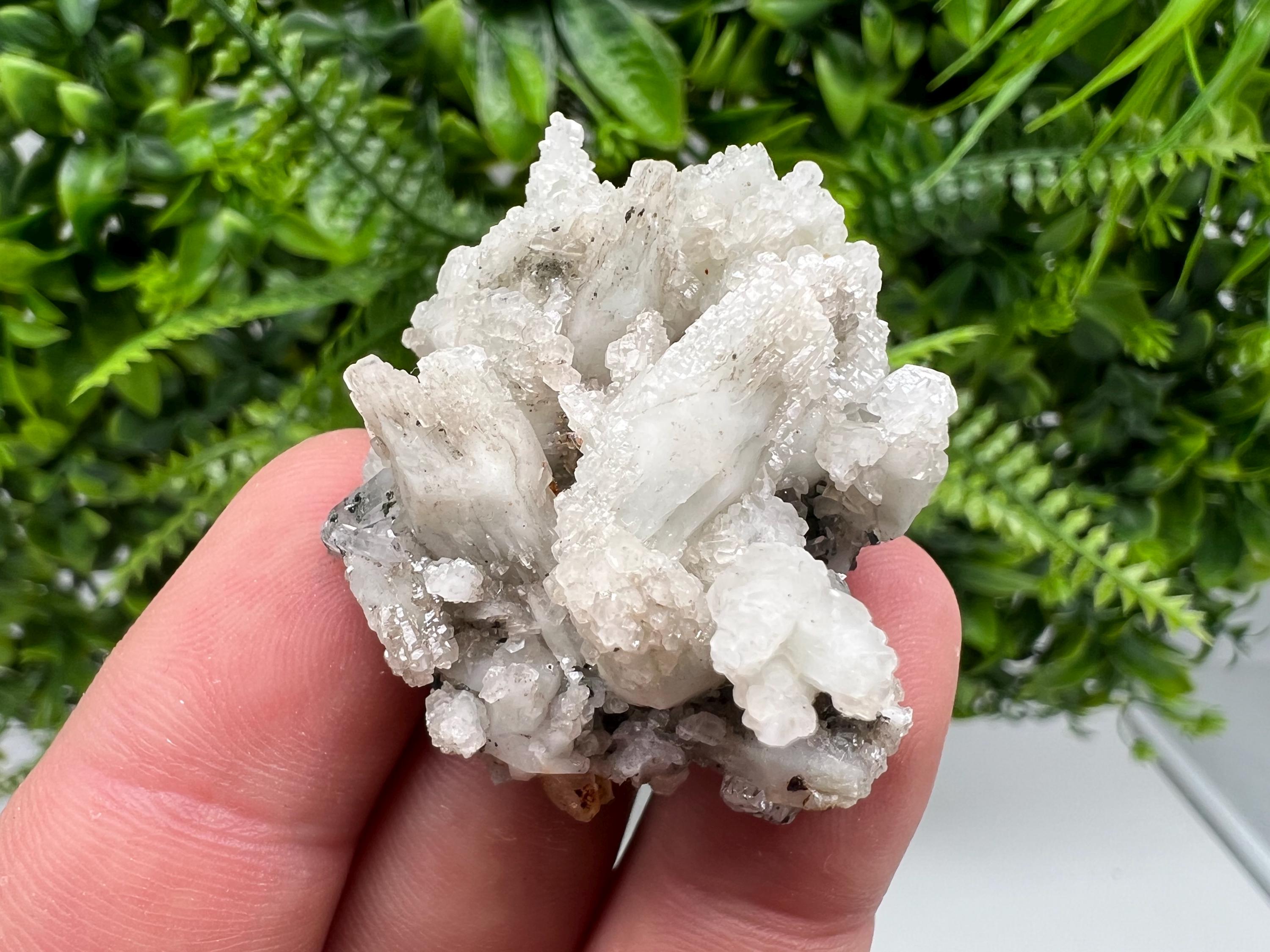 Calcite on Quartz Mineral Specimen, Borieva Mine, Bulgaria