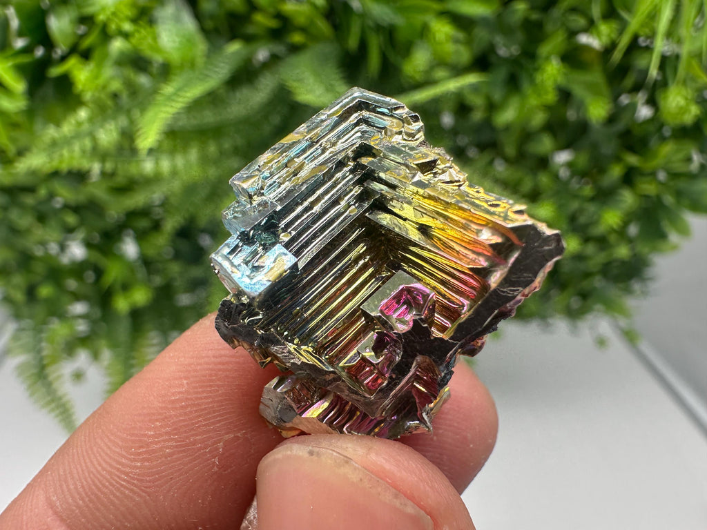 Rainbow Bismuth Crystal: Rare Gemstone Specimen, 11 grams