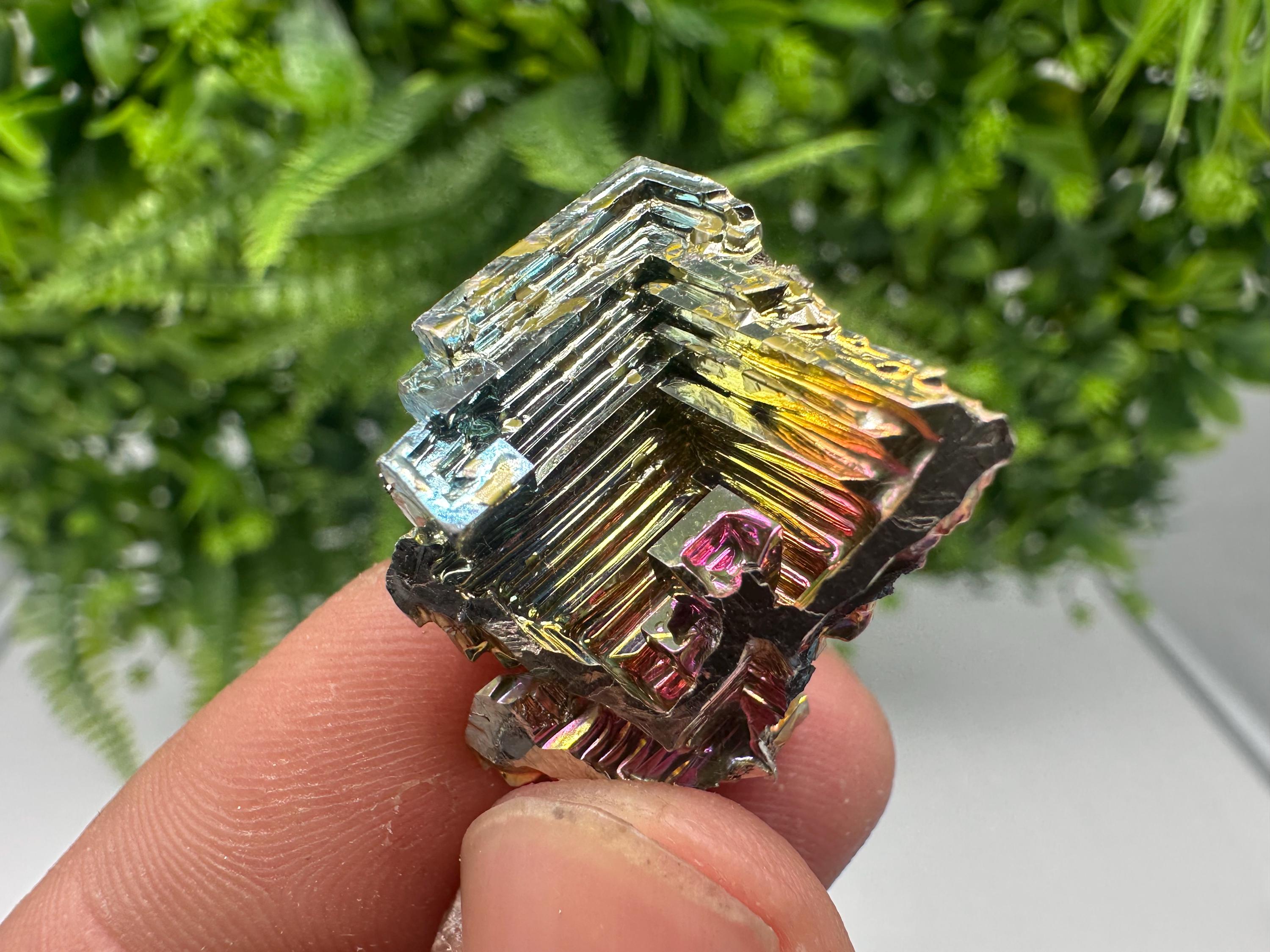 Rainbow Bismuth Crystal: Rare Gemstone Specimen, 11 grams